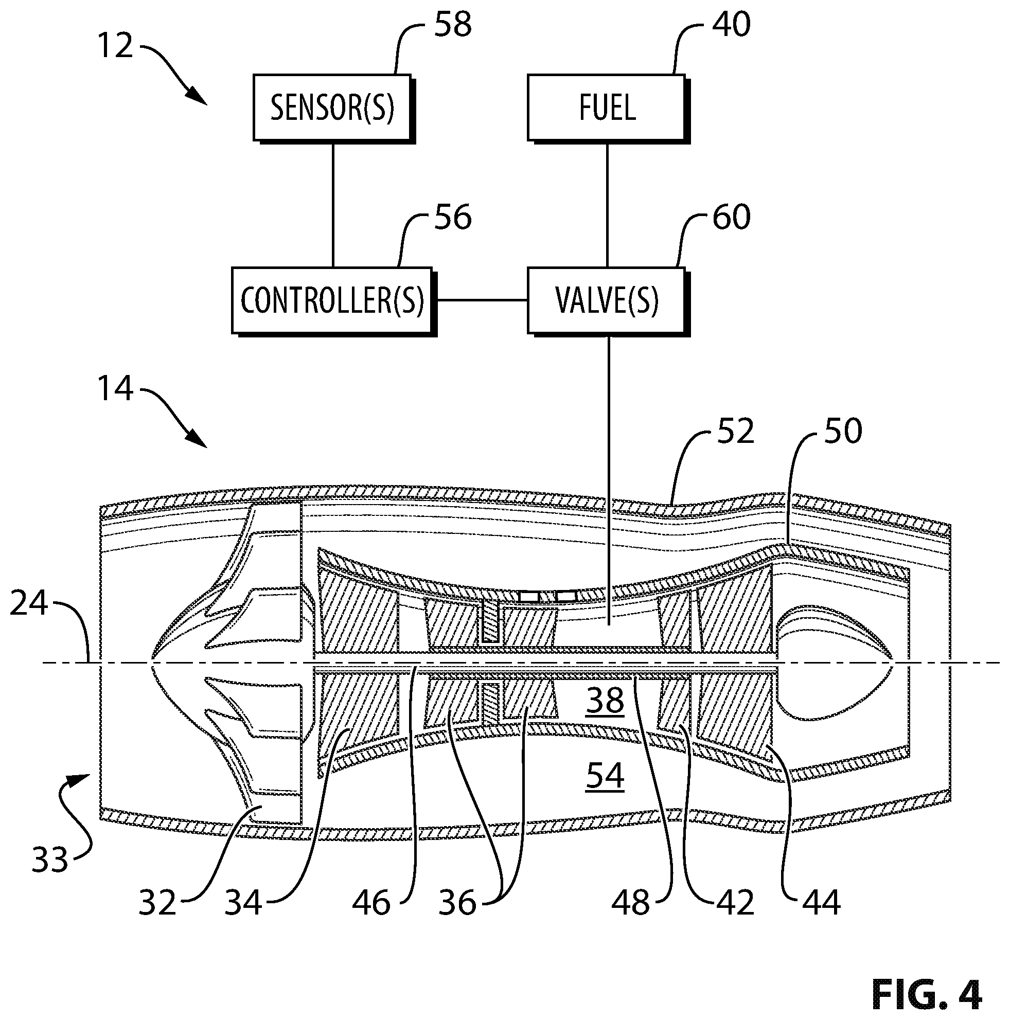 Patent US12345209 Figure 4 – System and method for synchrophasing aircraft engines