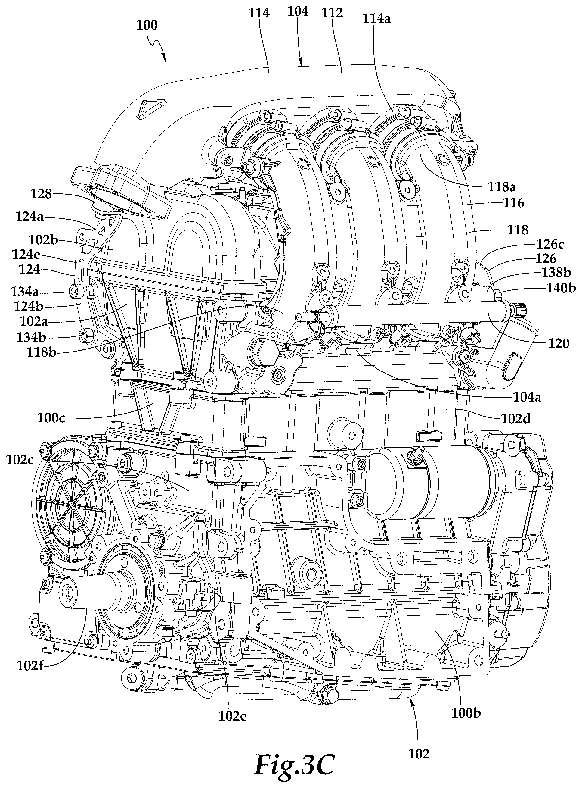Patent US12345223 Figure 8 – Air intake vibration isolation systems for vehicle engines