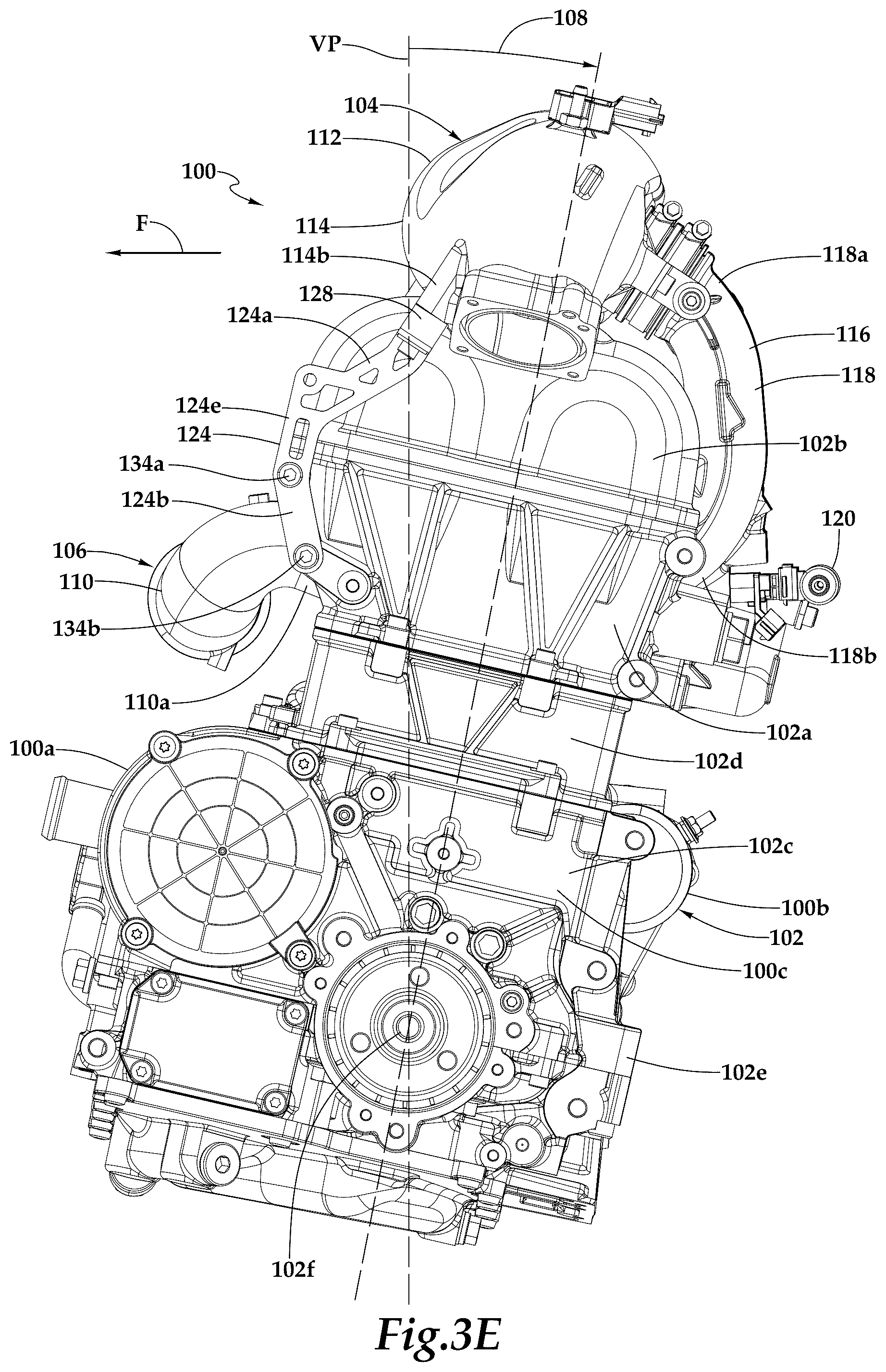 Patent US12345223 Figure 10 – Air intake vibration isolation systems for vehicle engines