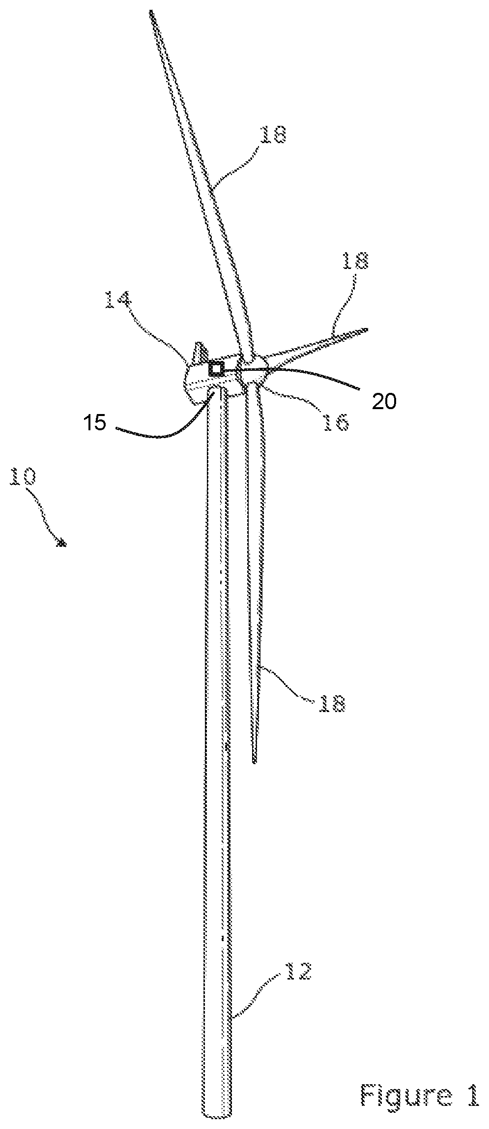 Patent US12345232 Figure 1 – Determining tower top acceleration of a wind turbine