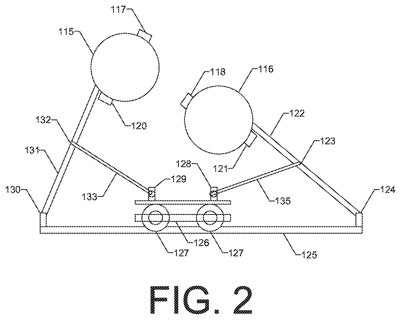 Patent US12345238 Figure 2 – Apparatus and method to utilize compressed air for moving mass between tanks