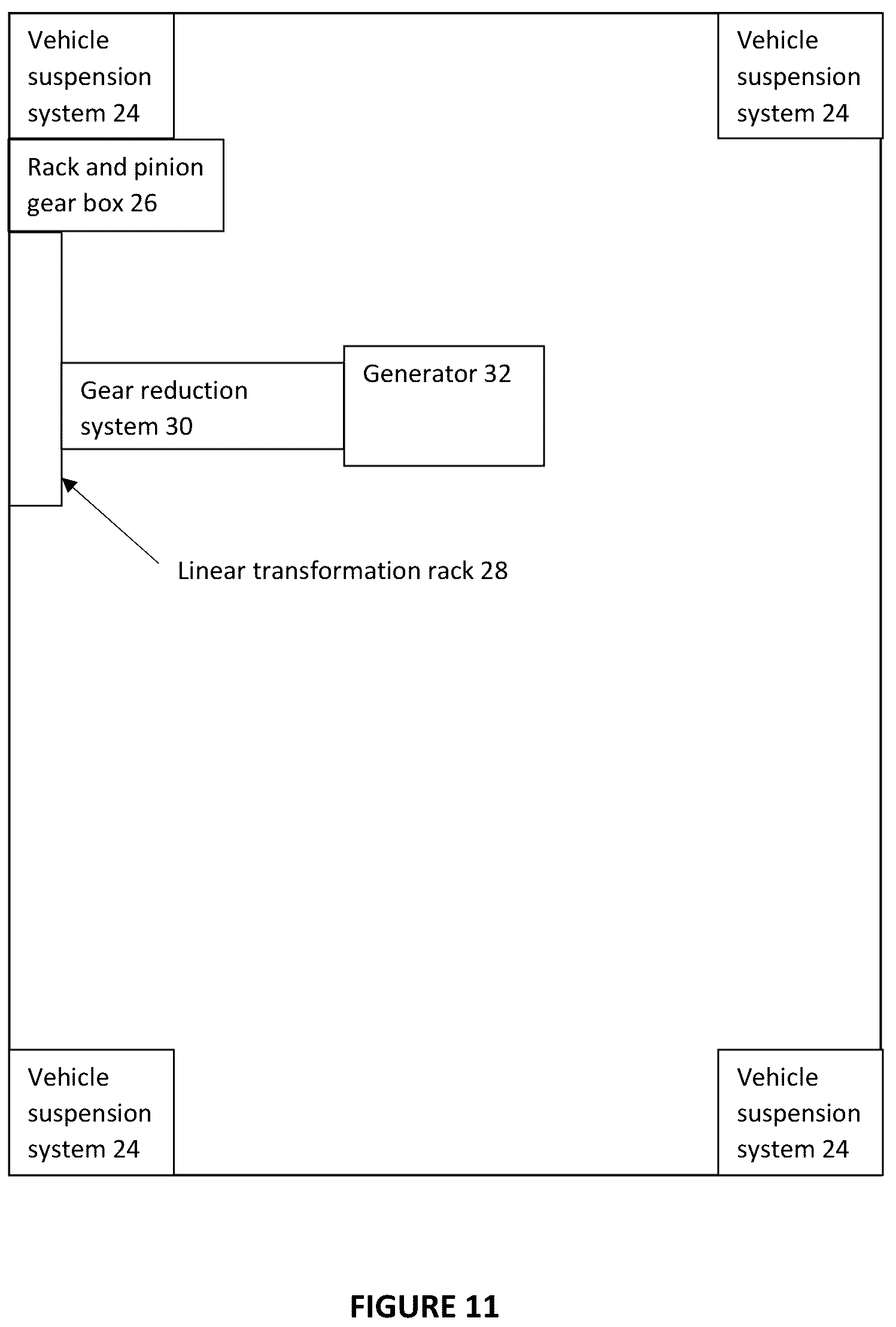 Patent US12345241 Figure 11 – Regenerative energy system using direct kinetic energy transfer to a generator