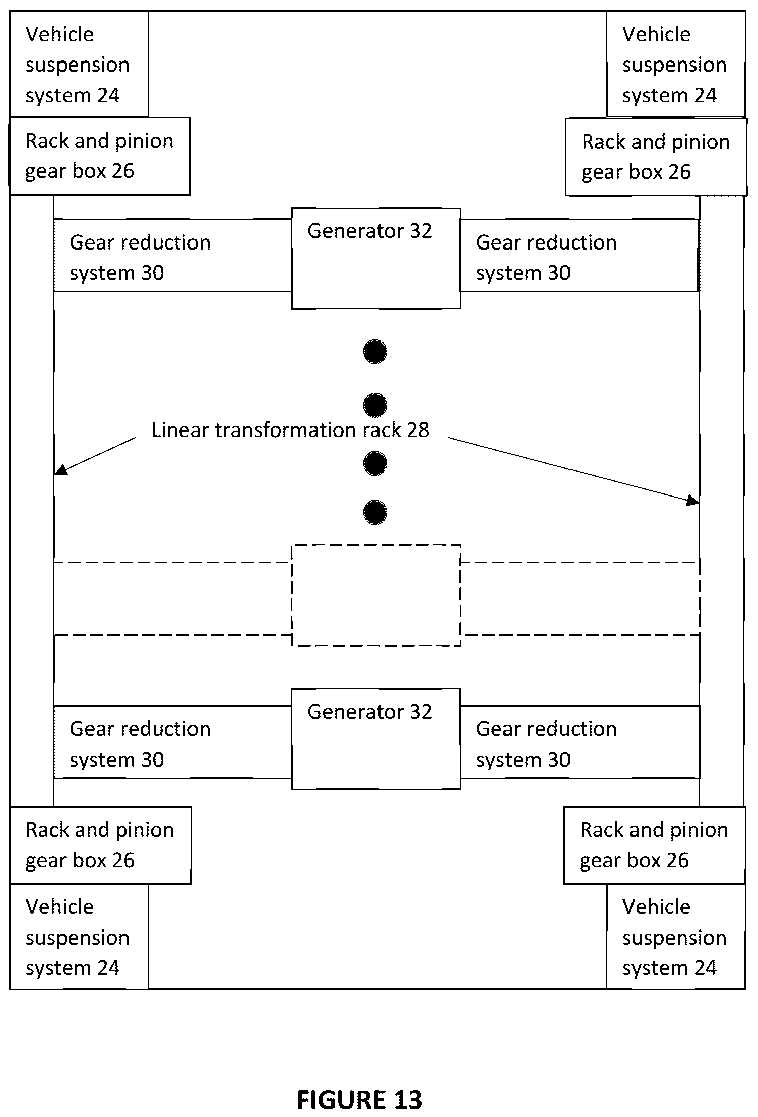Patent US12345241 Figure 13 – Regenerative energy system using direct kinetic energy transfer to a generator
