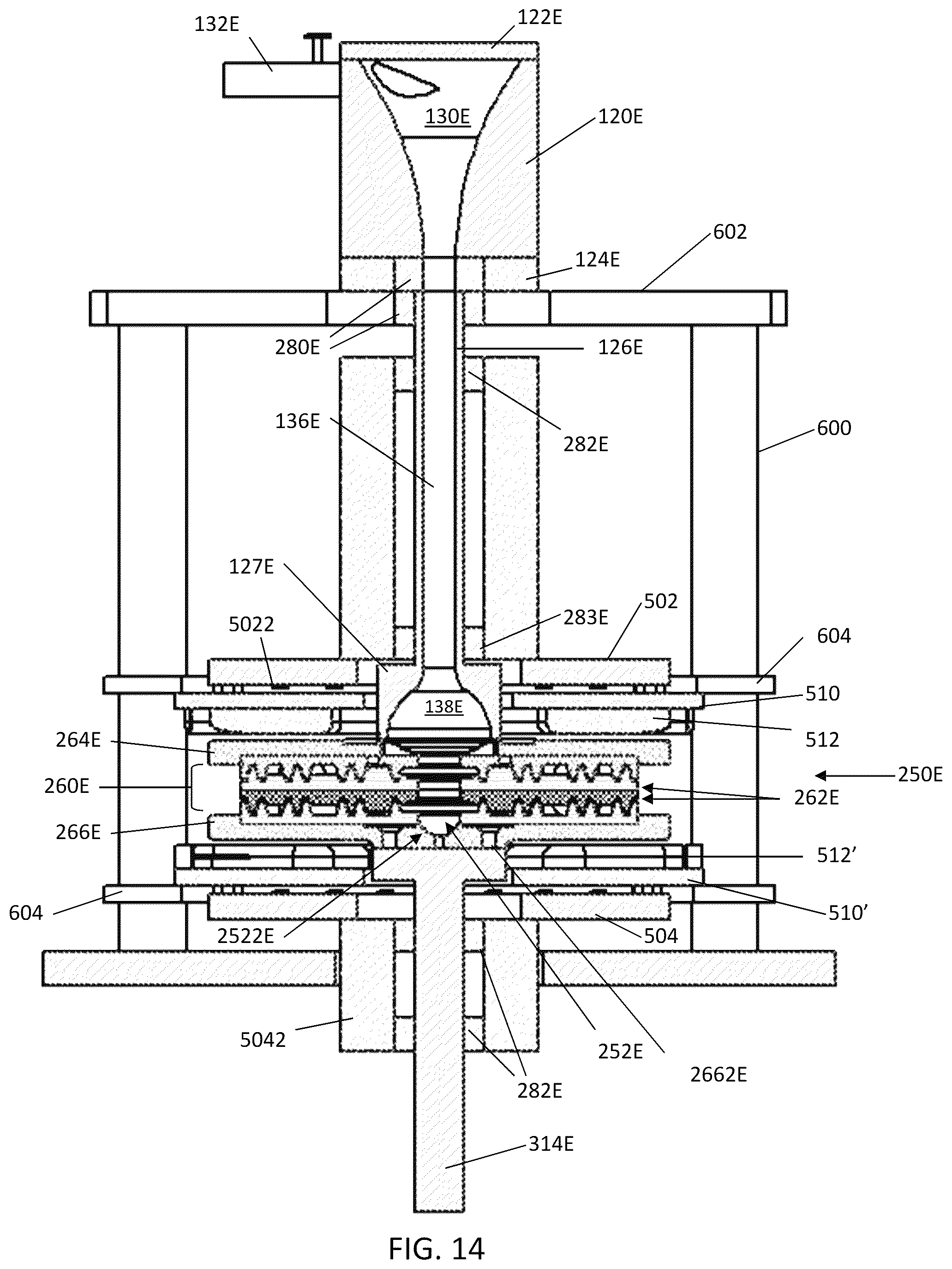 Patent US12345242 Figure 12 – Fluid processing system with a disk-pack turbine