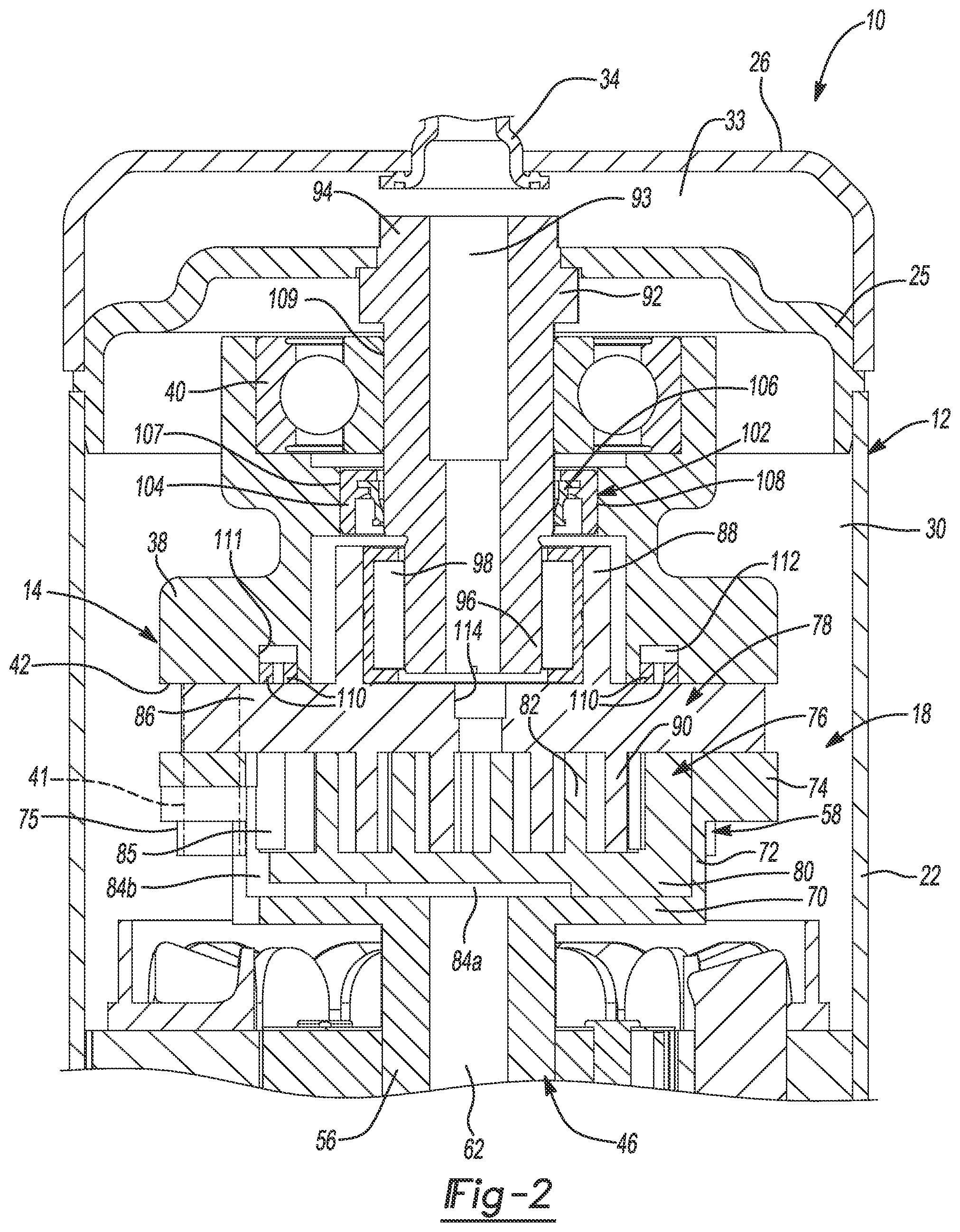 Patent US12345258 Figure 2 – Co-rotating scroll compressor having synchronization mechanism