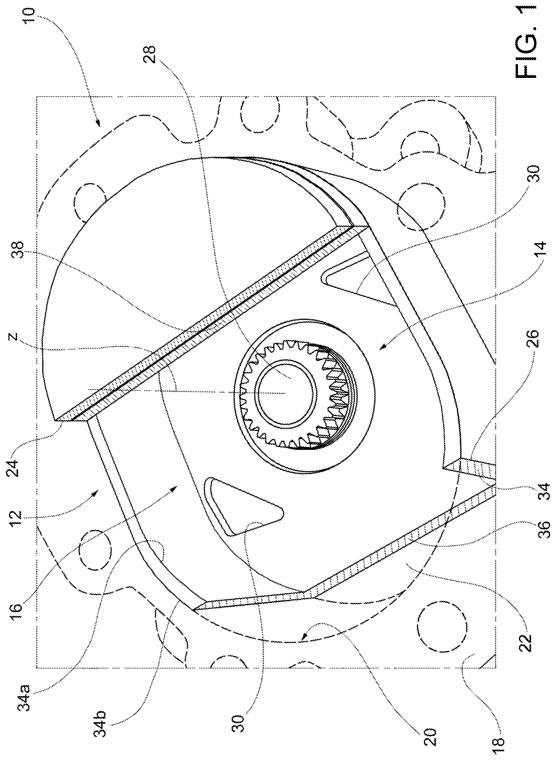 Patent US12345262 Figure 1 – Non-lubricated compressor with abradable sealing element and related method for assembling it