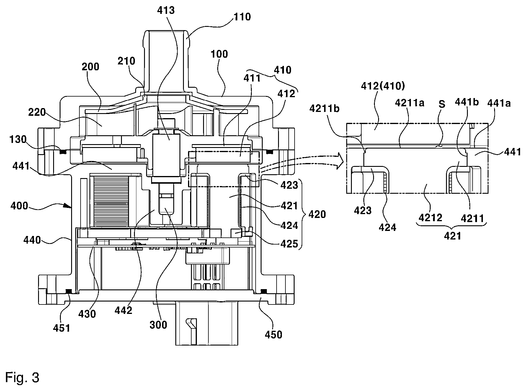 Patent US12345266 Figure 3 – Electric water pump