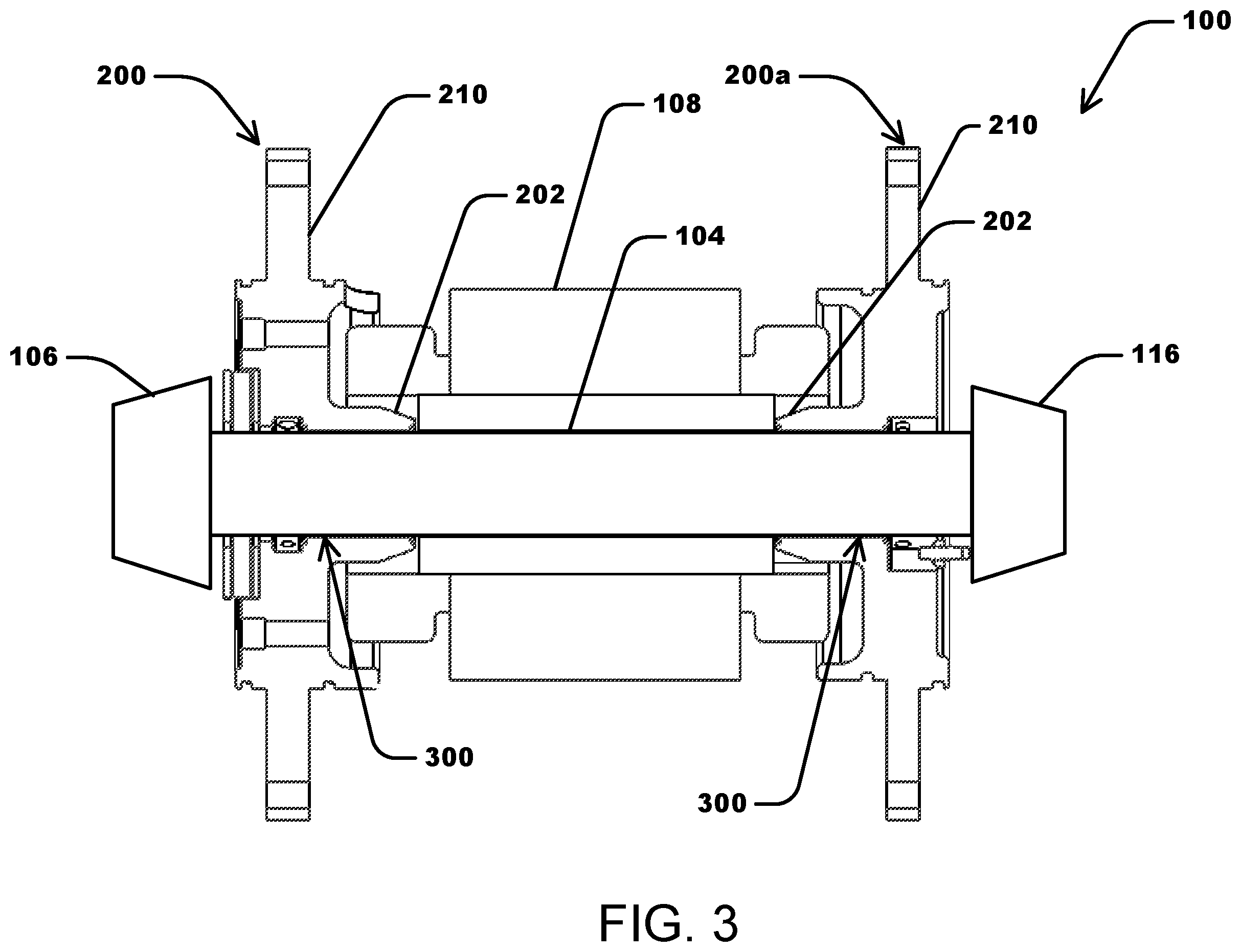 Patent US12345271 Figure 3 – Foil bearing assembly including perforated inner foil assembly and compressor including same