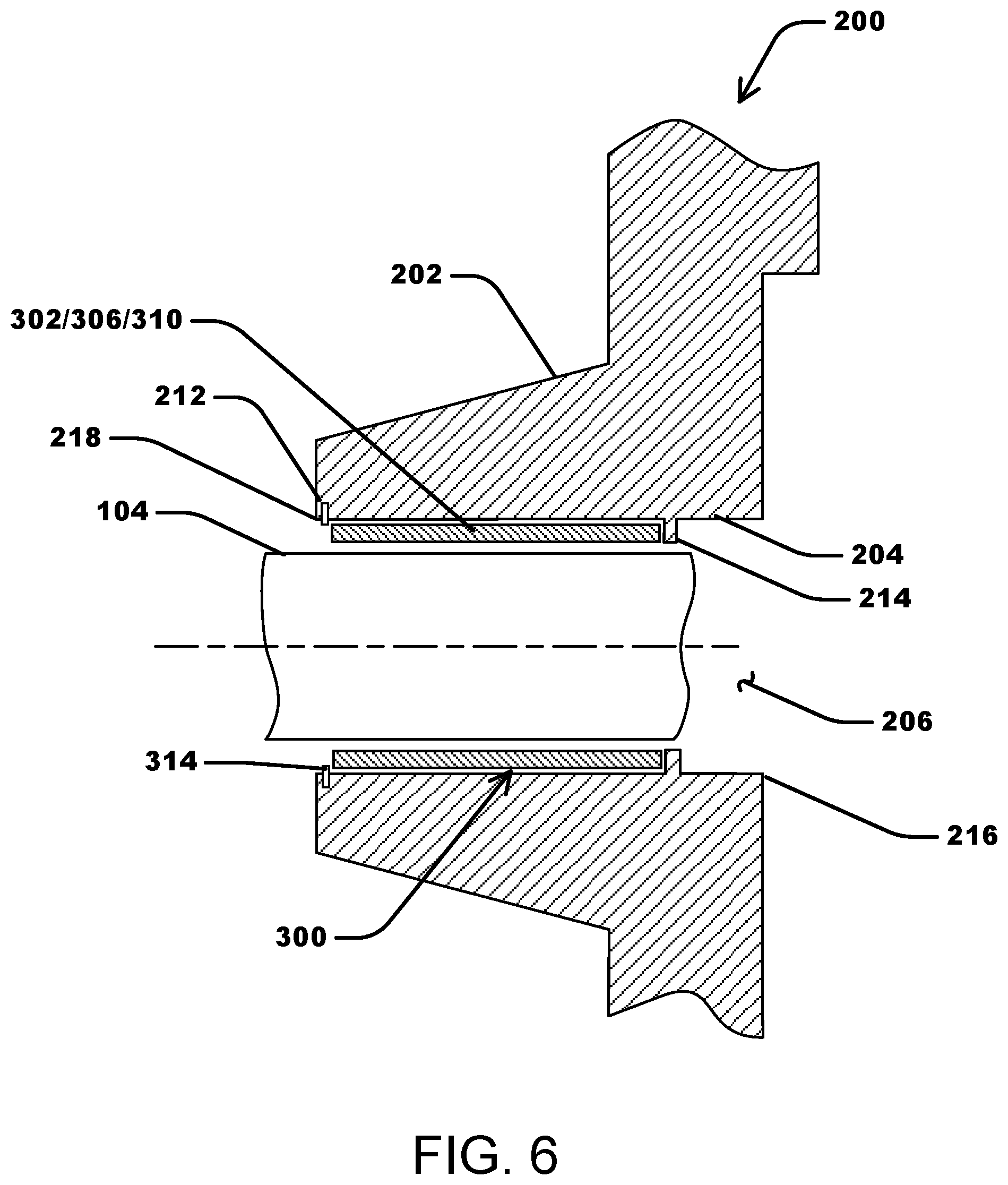 Patent US12345271 Figure 6 – Foil bearing assembly including perforated inner foil assembly and compressor including same