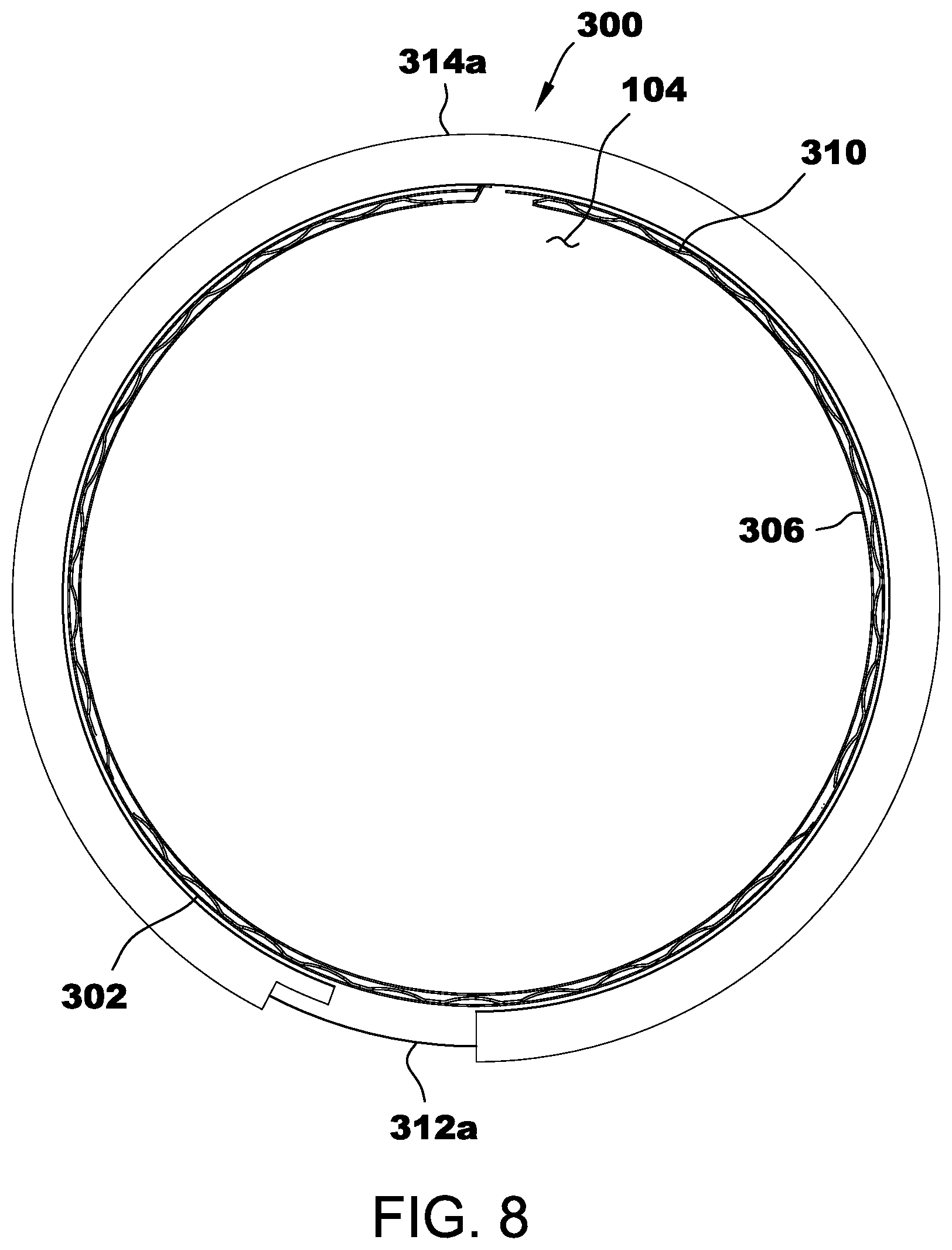 Patent US12345271 Figure 8 – Foil bearing assembly including perforated inner foil assembly and compressor including same
