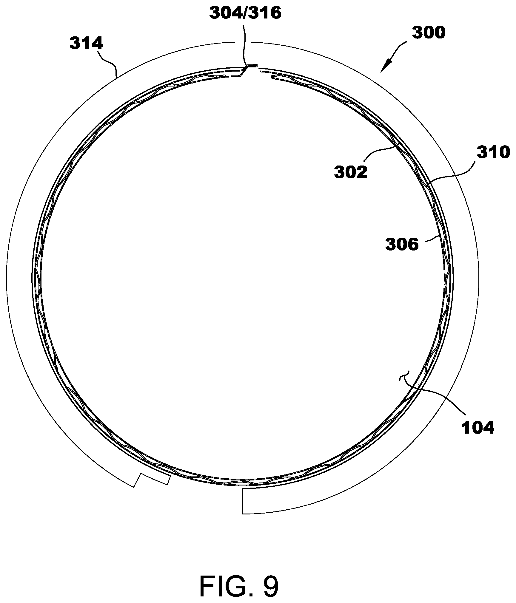Patent US12345271 Figure 9 – Foil bearing assembly including perforated inner foil assembly and compressor including same