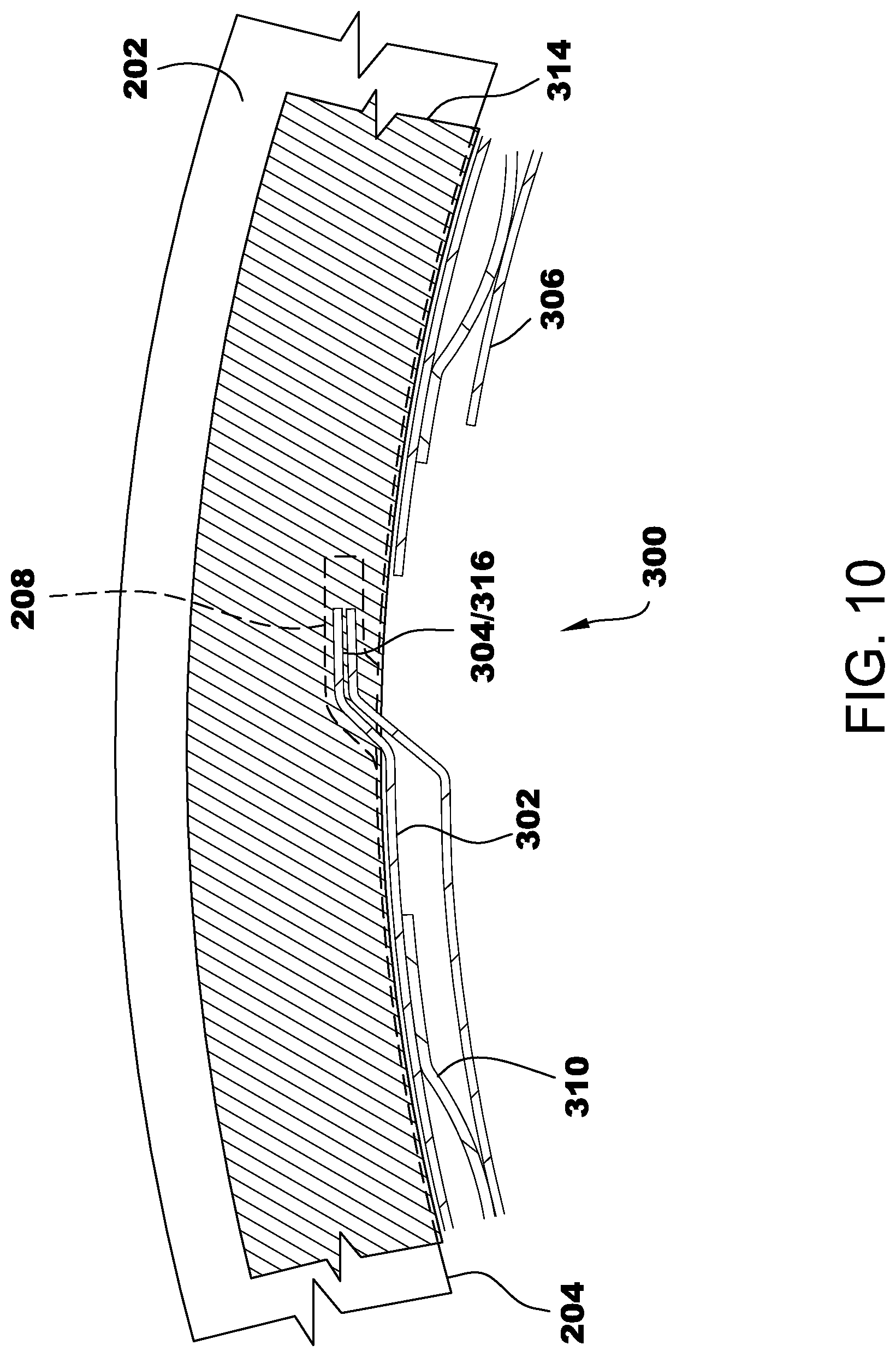 Patent US12345271 Figure 10 – Foil bearing assembly including perforated inner foil assembly and compressor including same