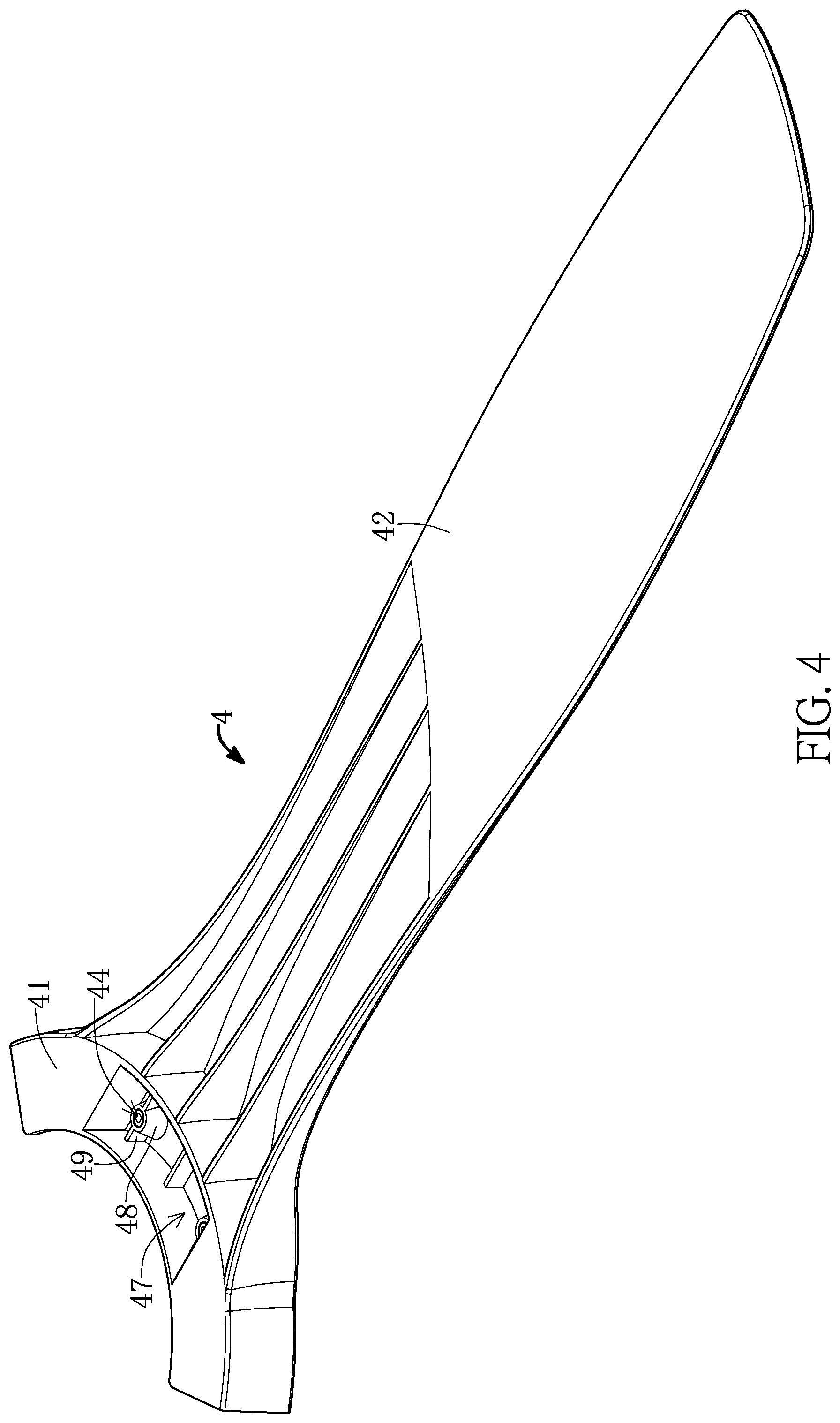 Patent US12345272 Figure 4 – Ceiling fan and structure thereof