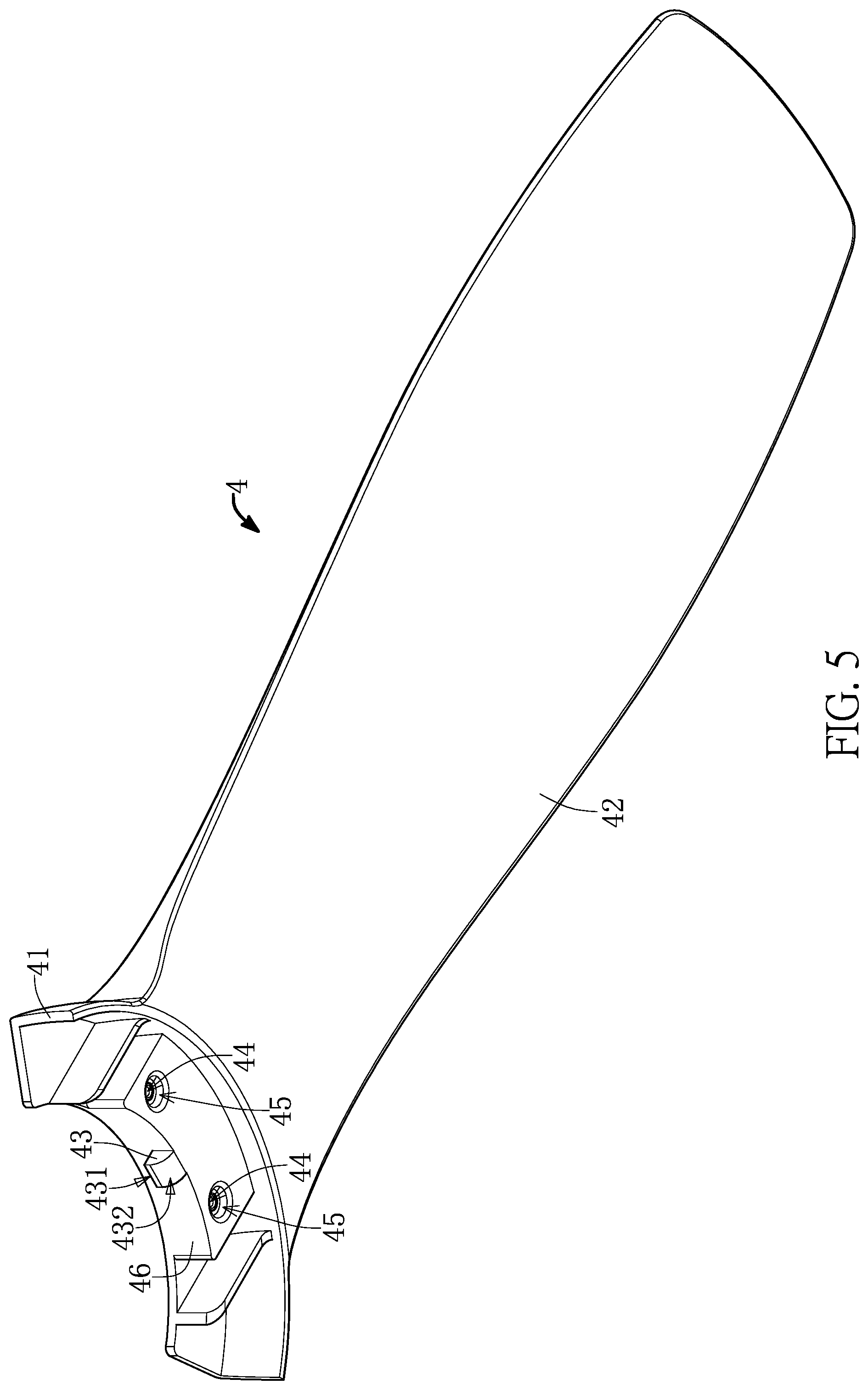 Patent US12345272 Figure 5 – Ceiling fan and structure thereof