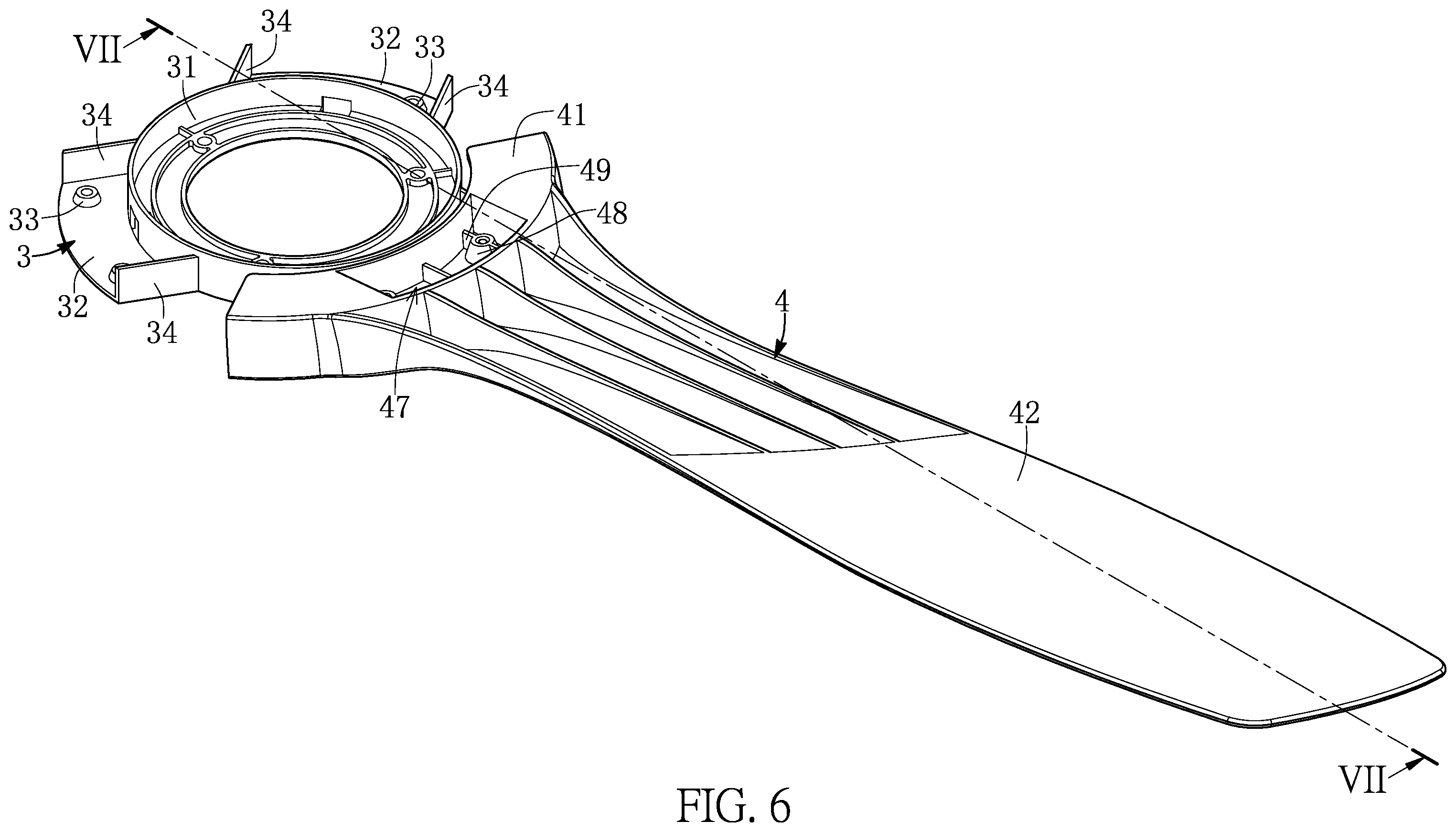 Patent US12345272 Figure 6 – Ceiling fan and structure thereof