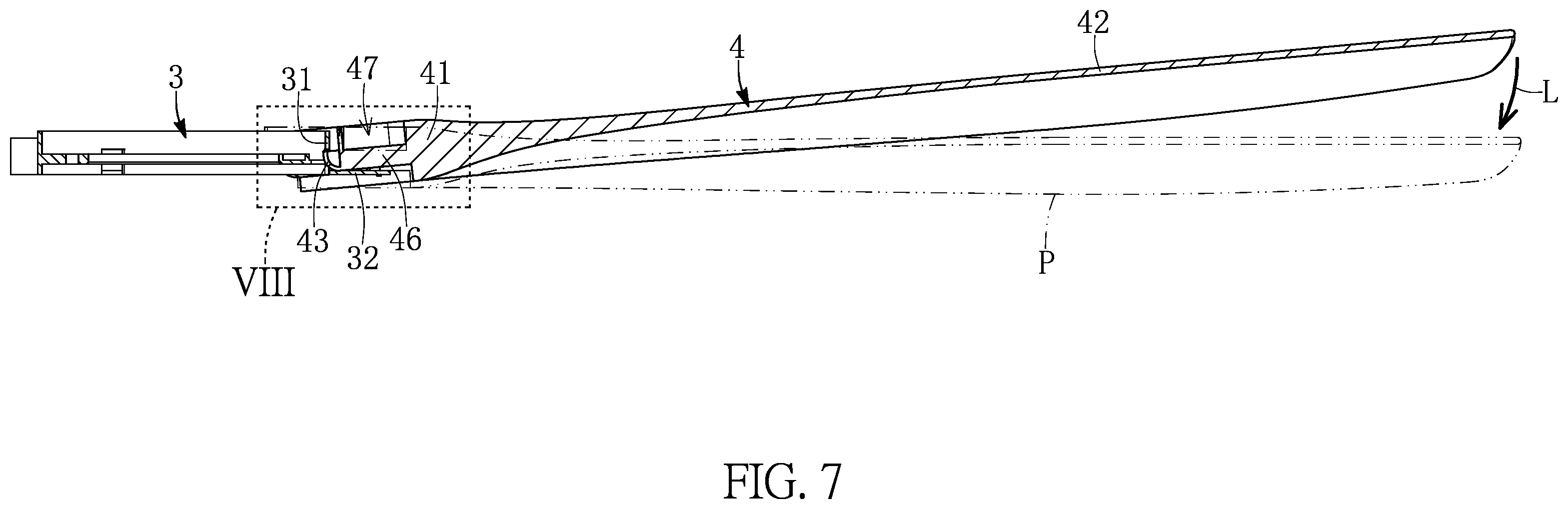 Patent US12345272 Figure 7 – Ceiling fan and structure thereof