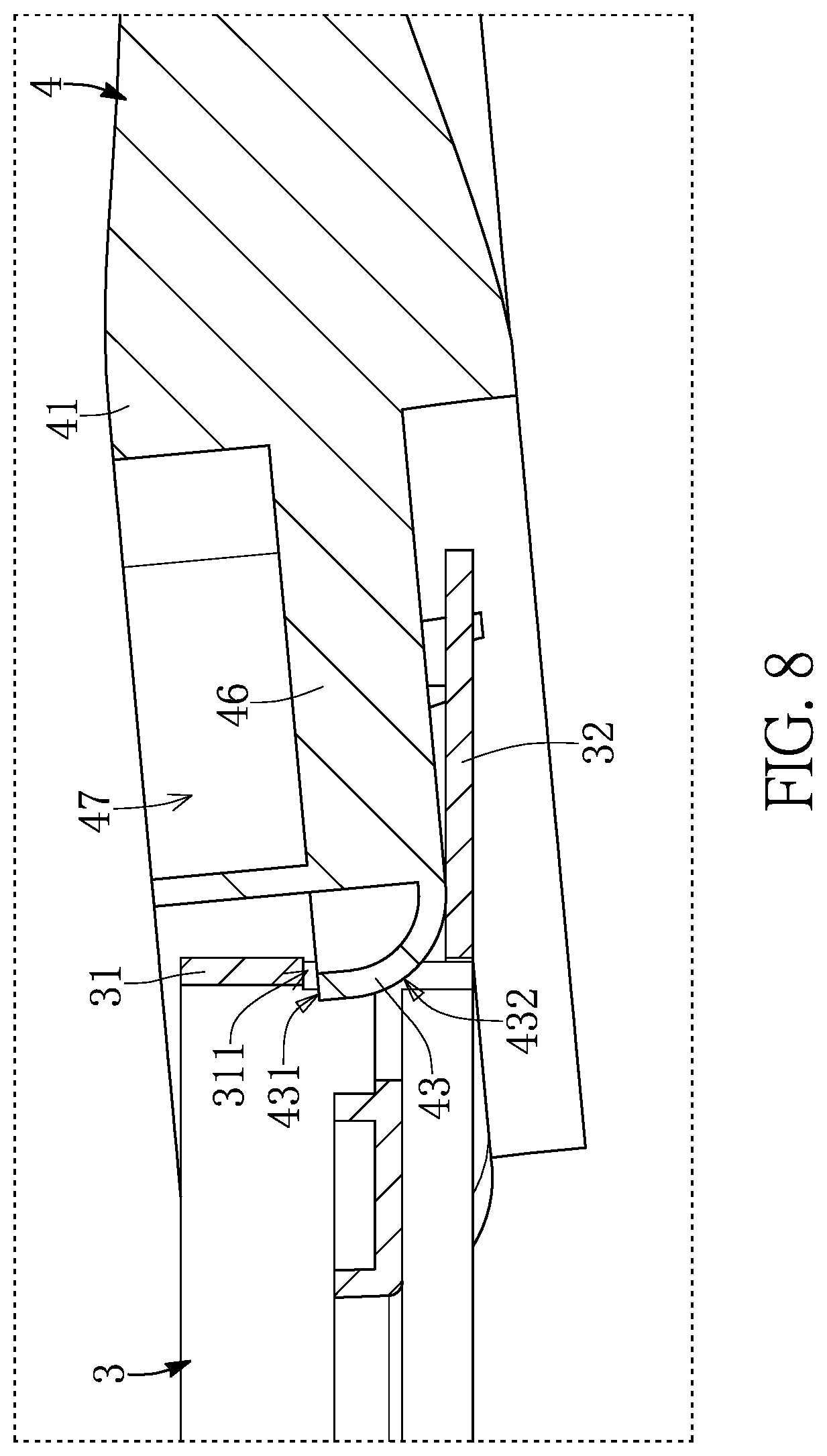Patent US12345272 Figure 8 – Ceiling fan and structure thereof