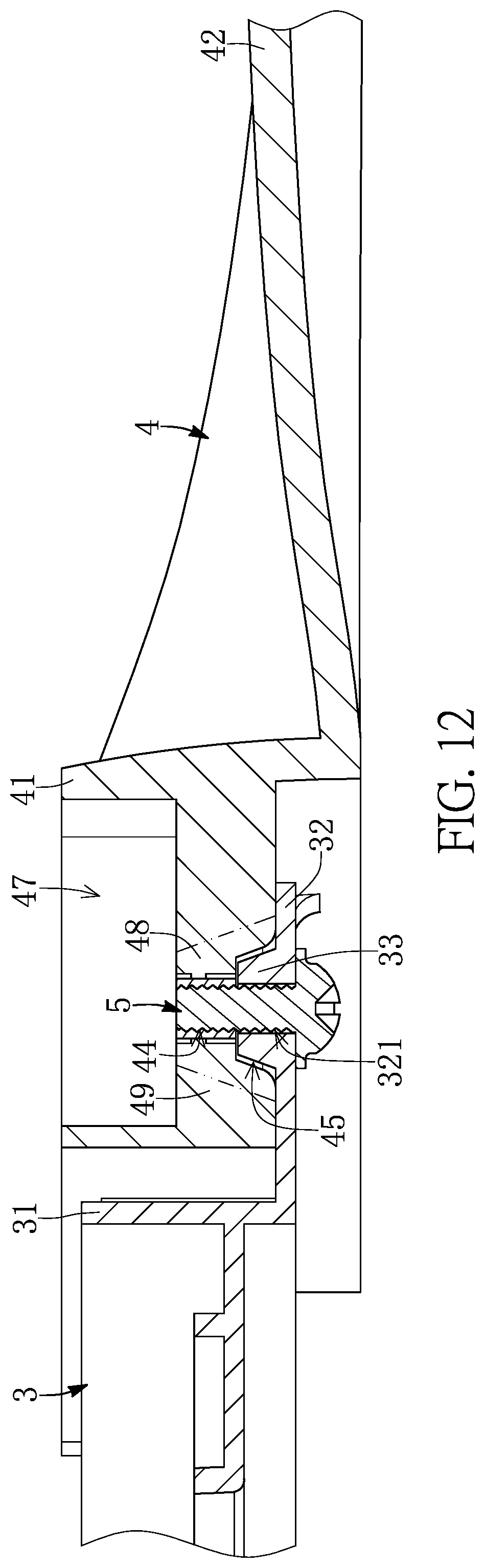 Patent US12345272 Figure 12 – Ceiling fan and structure thereof
