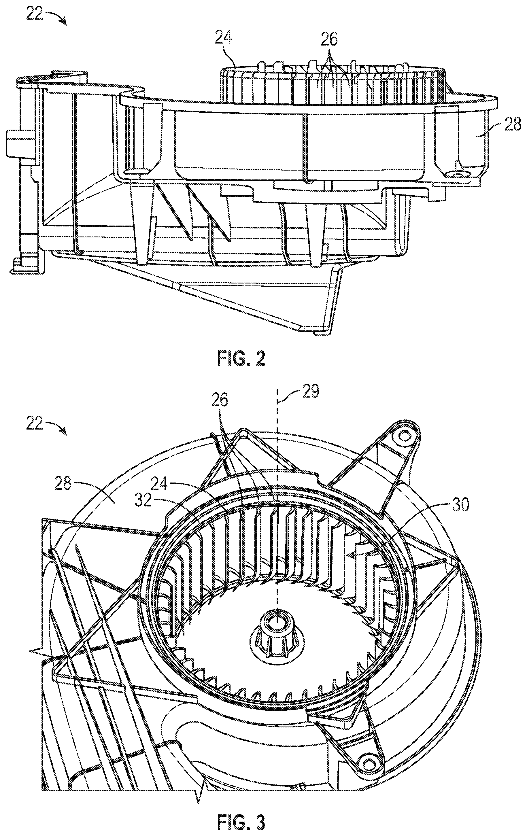 Patent US12345275 Figure 2 – Blower wheel assemblies and methods