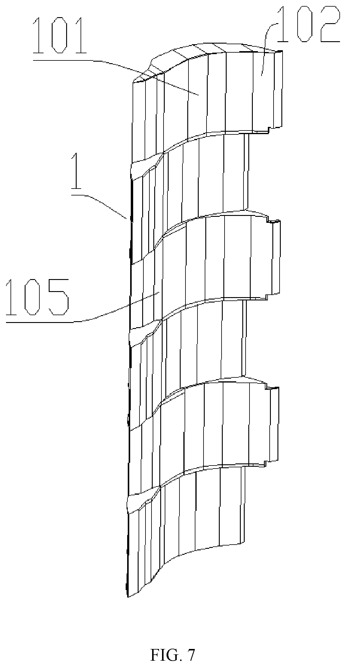 Patent US12345276 Figure 7 – Cross-flow air duct and air outlet device