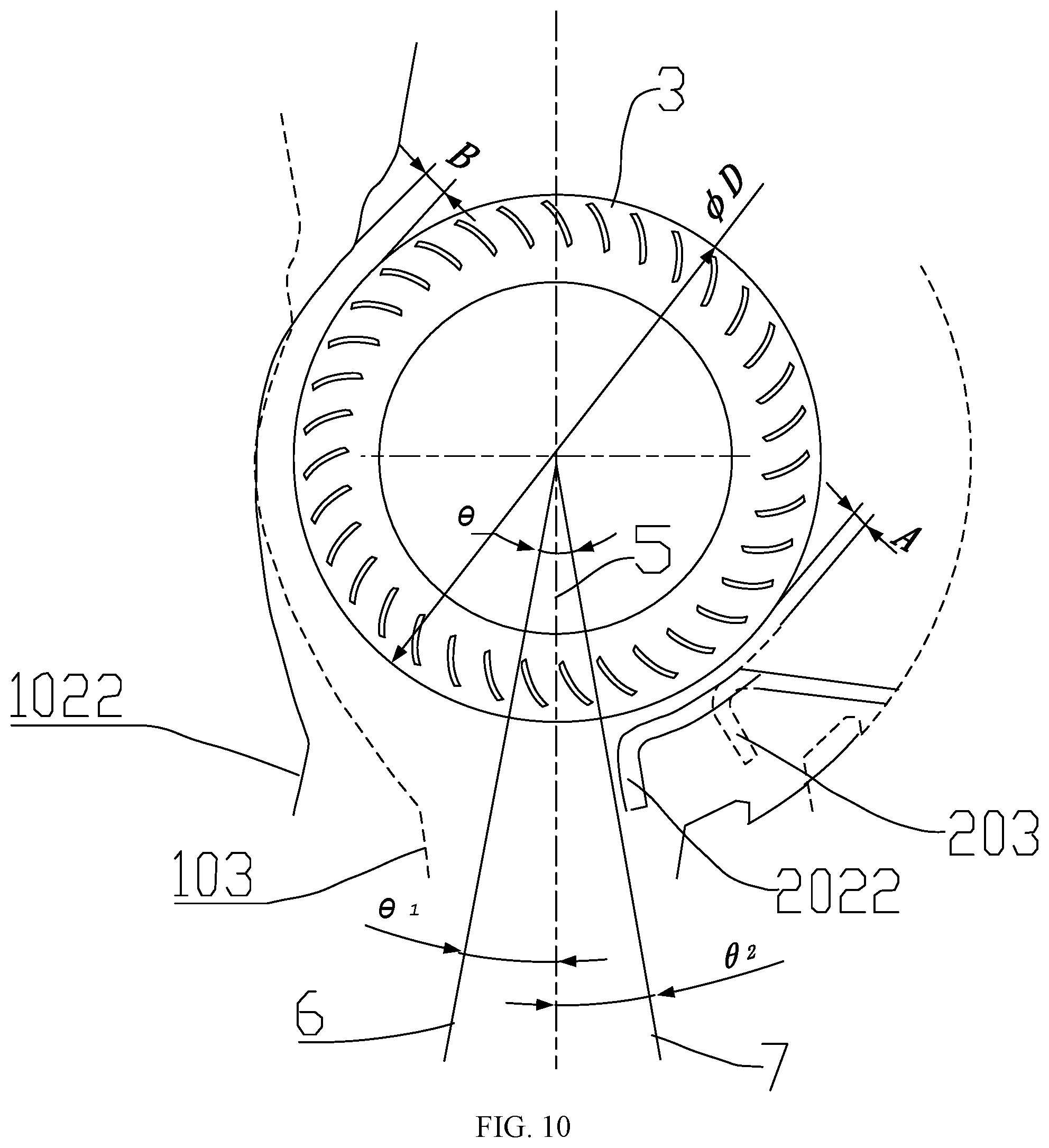 Patent US12345276 Figure 10 – Cross-flow air duct and air outlet device