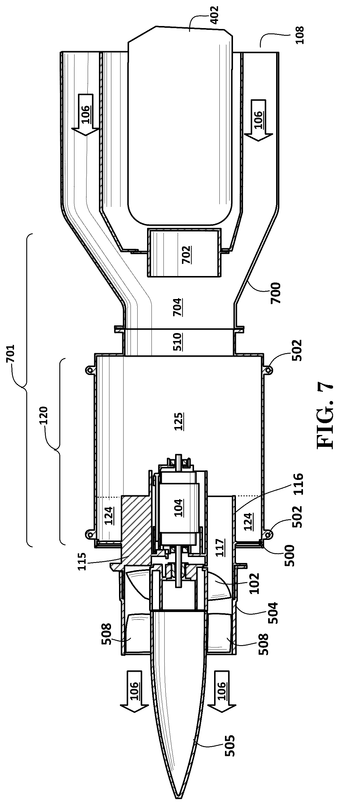 Patent US12345278 Figure 6 – Debris blower with sound attenuation resonator