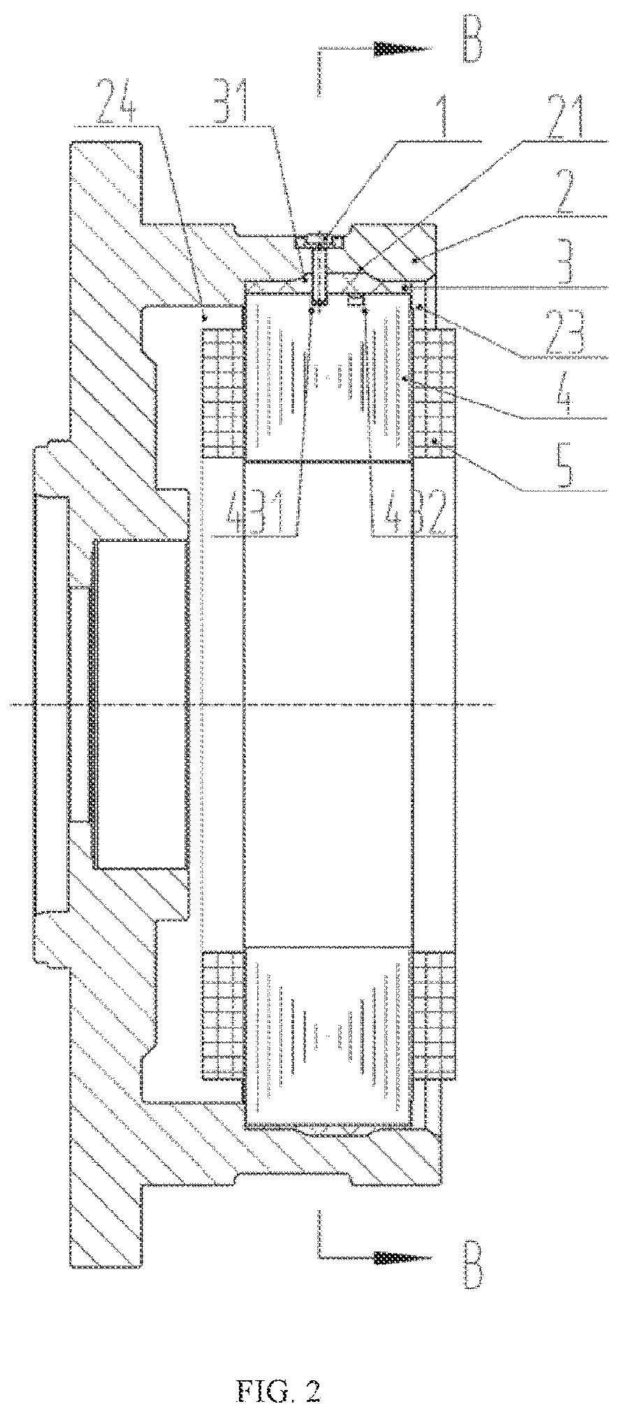 Patent US12345294 Figure 2 – Stator of magnetic levitation bearing, magnetic levitation bearing, and compressor