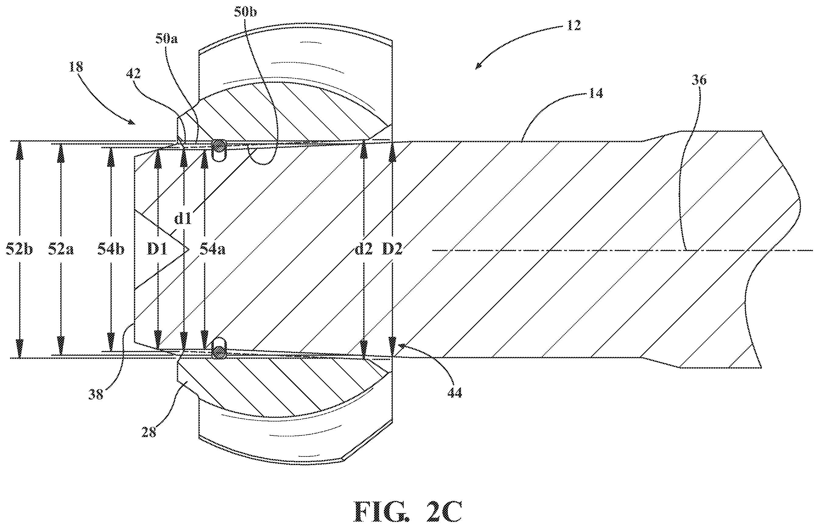 Patent US12345300 Figure 4 – Tapered minor diameter spline to increase strength and fatigue life