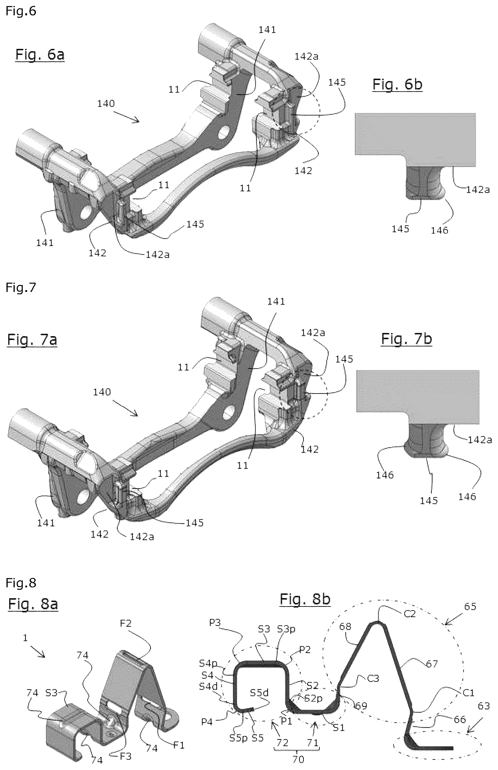 Patent US12345305 Figure 4 – Disc brake comprising at least one elastic return spring for a brake pad, elastic return spring, replacement kit and mounting method