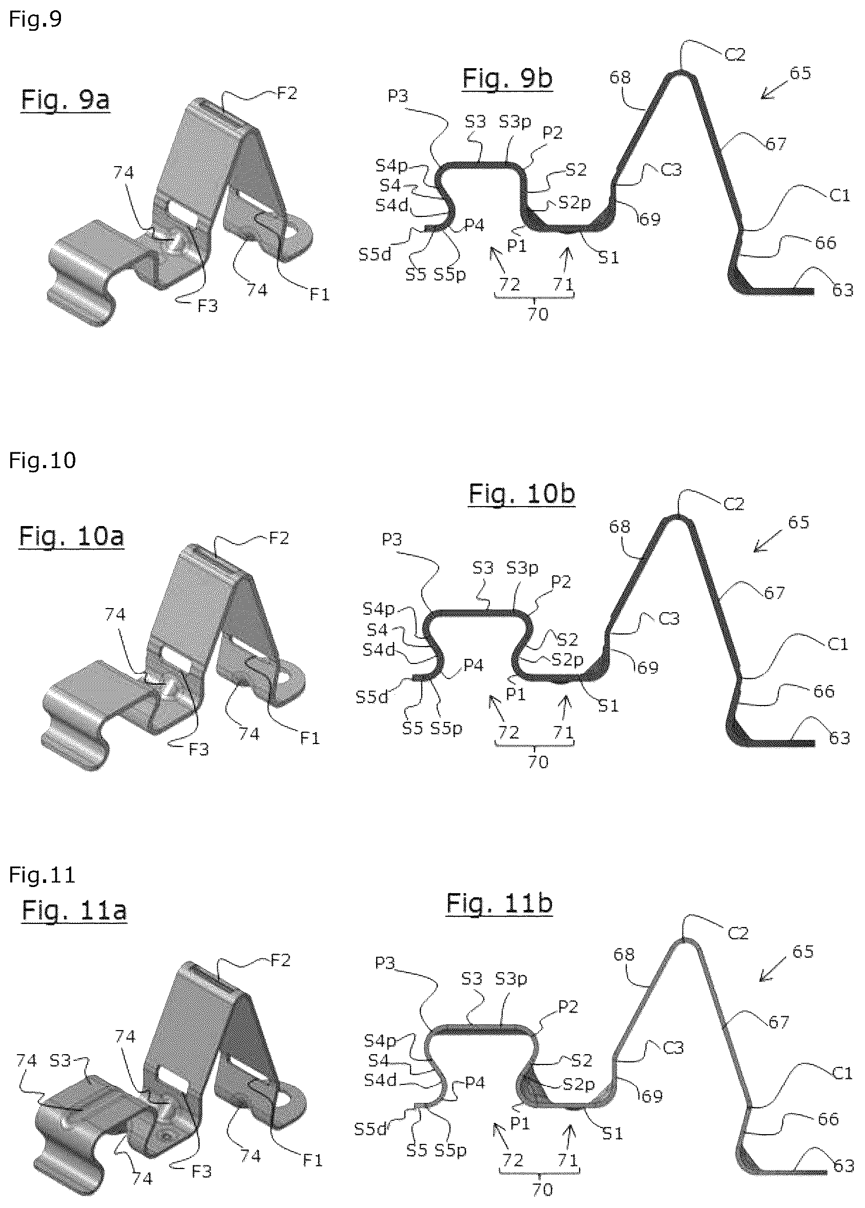 Patent US12345305 Figure 5 – Disc brake comprising at least one elastic return spring for a brake pad, elastic return spring, replacement kit and mounting method