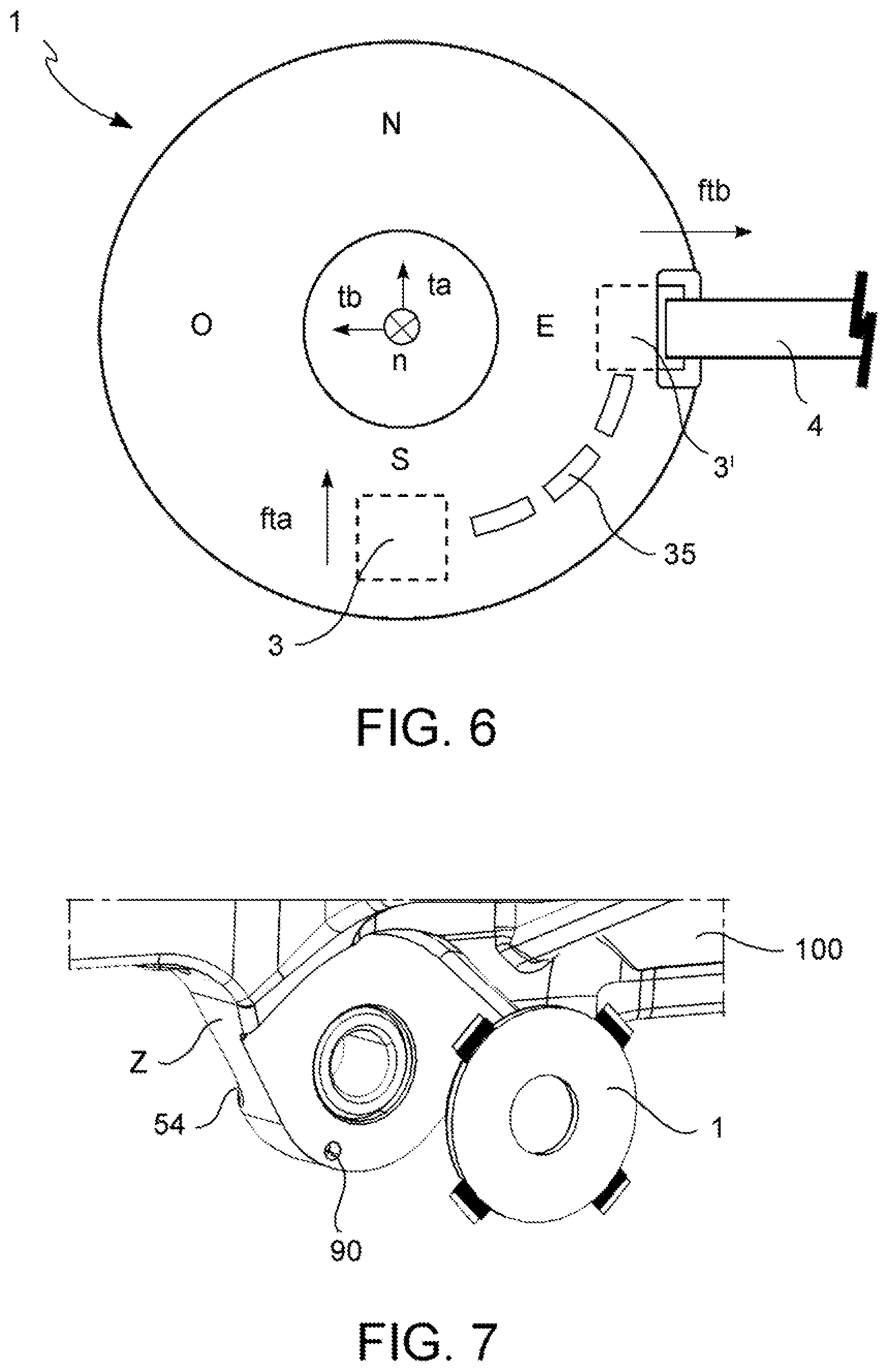 Patent US12345306 Figure 5 – Device and method for a simultaneous detection of tangential and normal forces acting in a detection point at a brake caliper or at a suspension of a vehicle wheel
