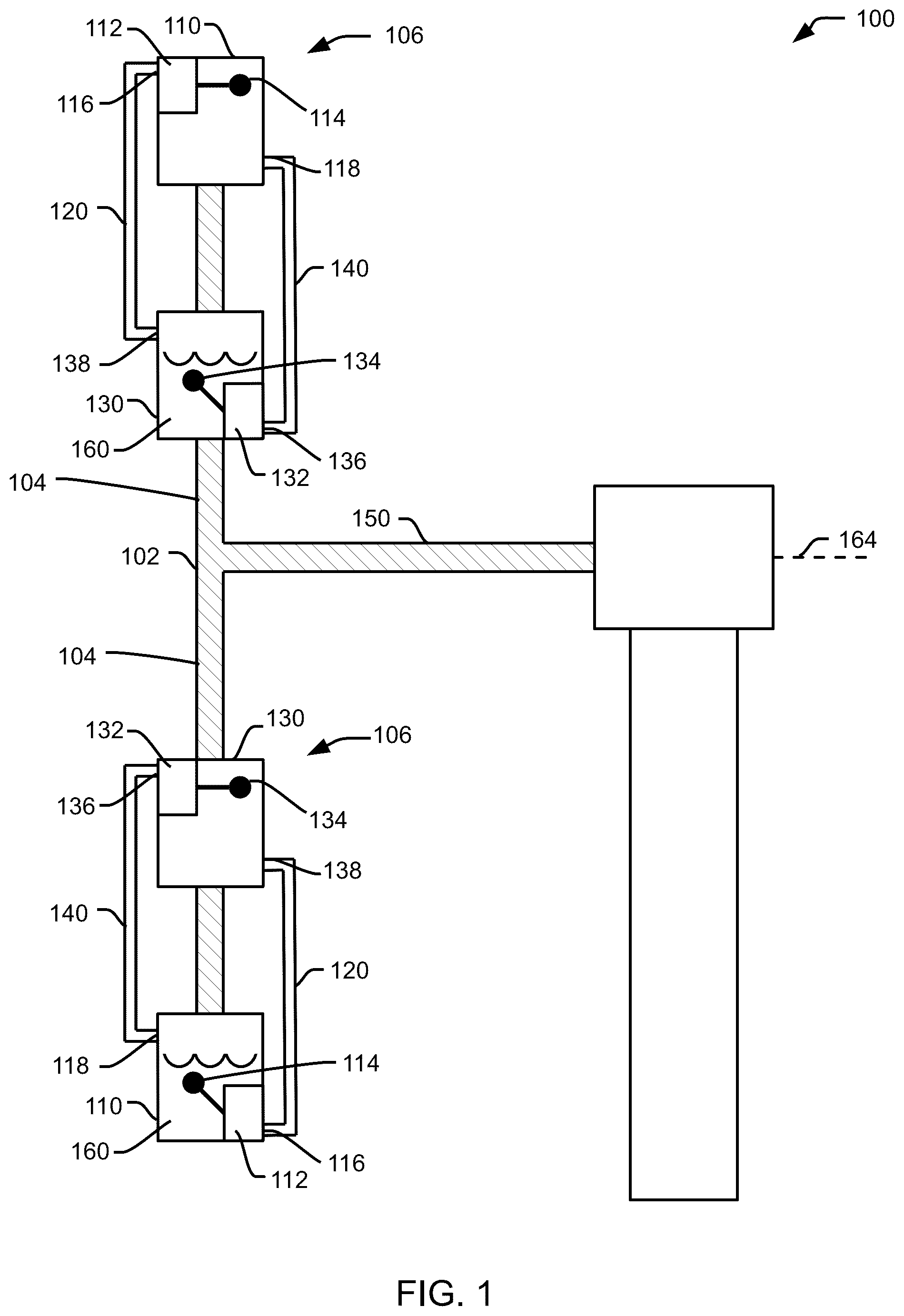 Patent US12345309 Figure 1 – Gravitational torque amplifier apparatus and method