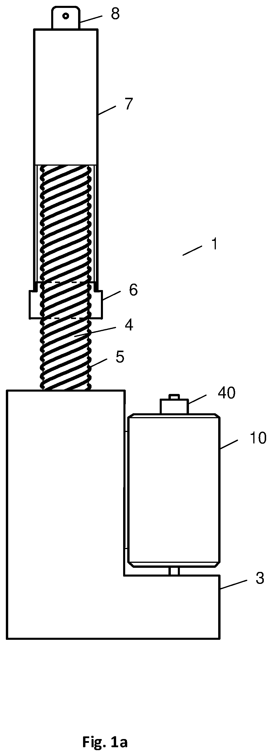 Patent US12345313 Figure 1 – Locking against rotation of electric motor of a linear actuator