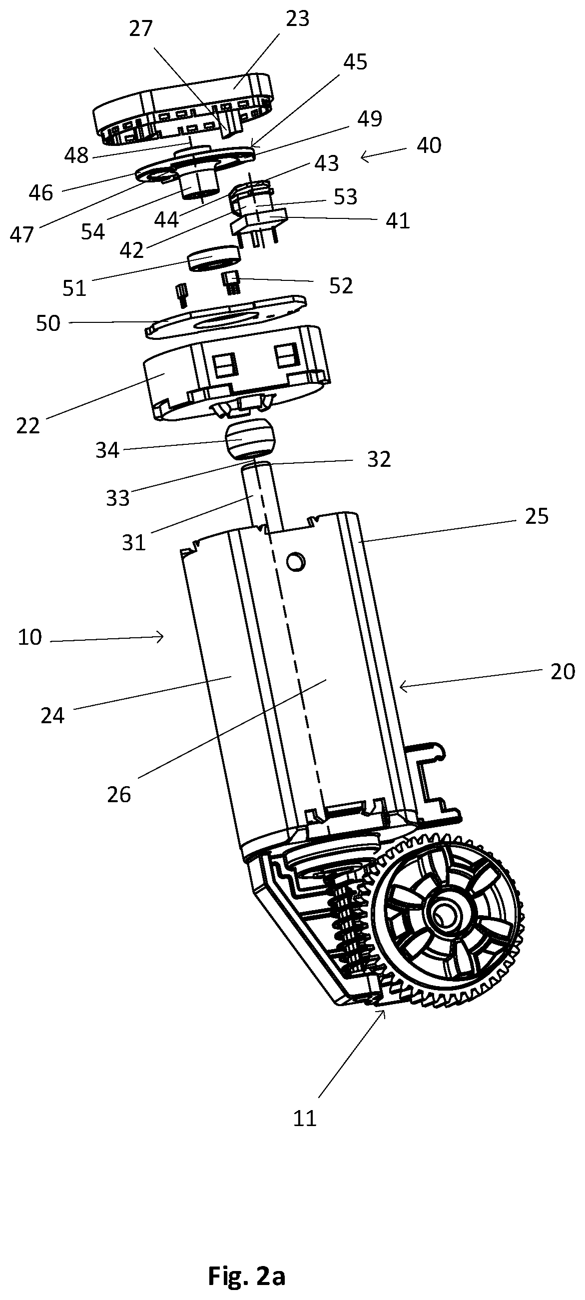 Patent US12345313 Figure 3 – Locking against rotation of electric motor of a linear actuator