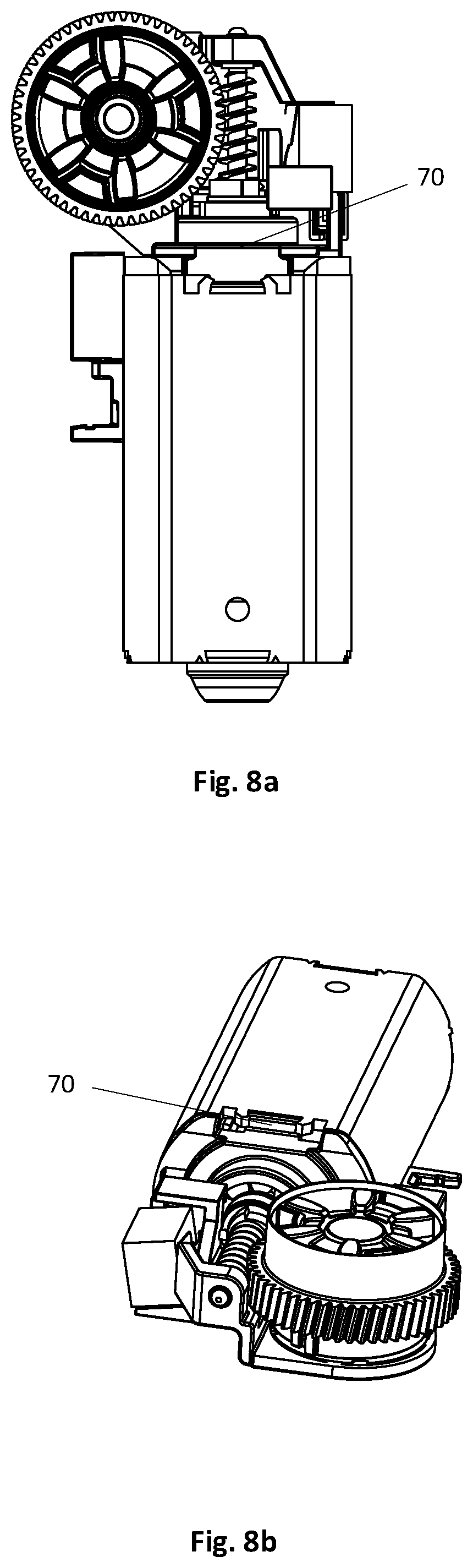 Patent US12345313 Figure 11 – Locking against rotation of electric motor of a linear actuator