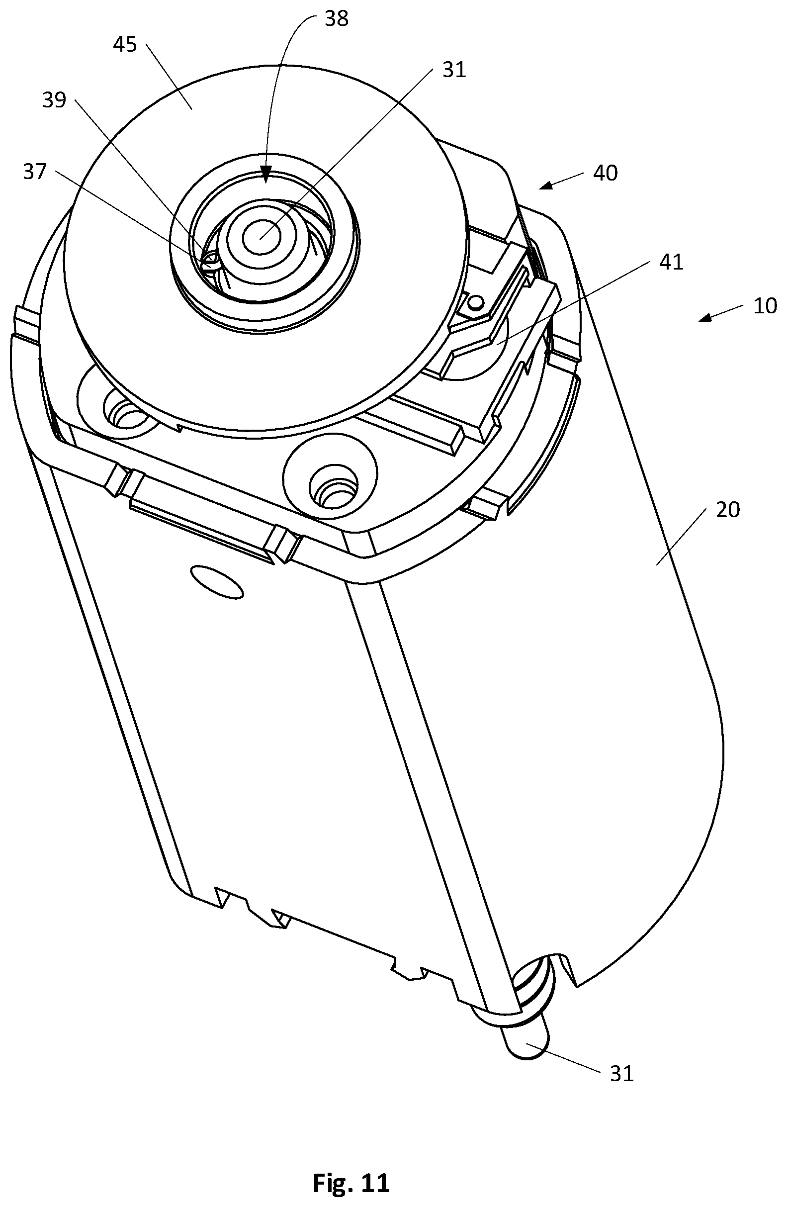 Patent US12345313 Figure 14 – Locking against rotation of electric motor of a linear actuator