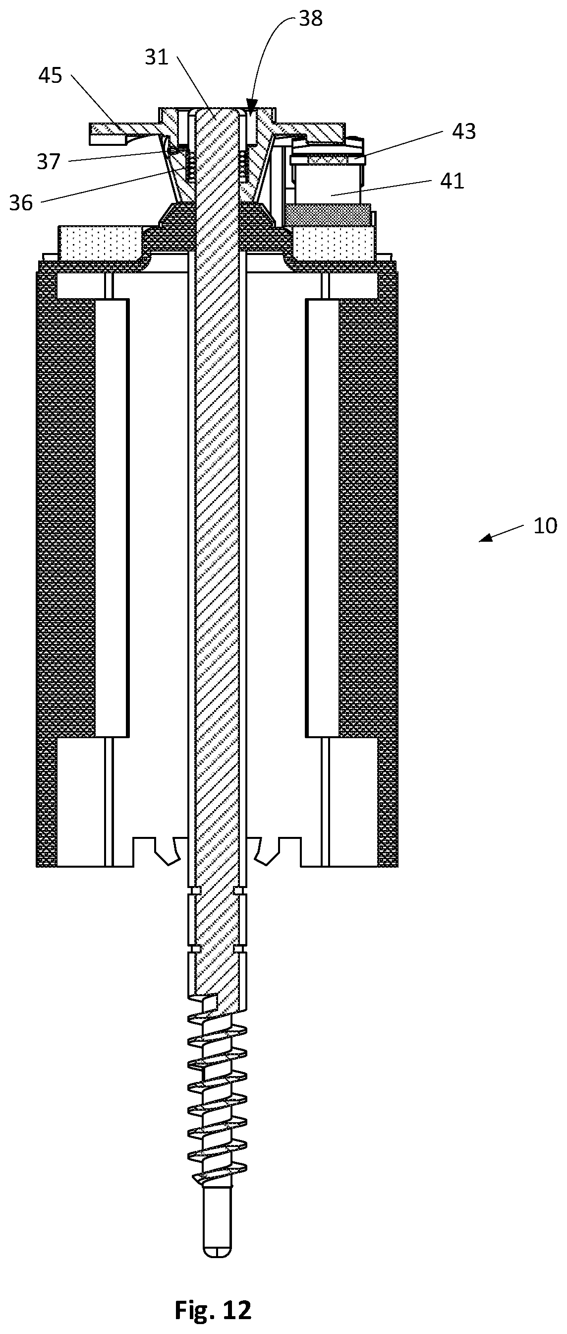 Patent US12345313 Figure 15 – Locking against rotation of electric motor of a linear actuator