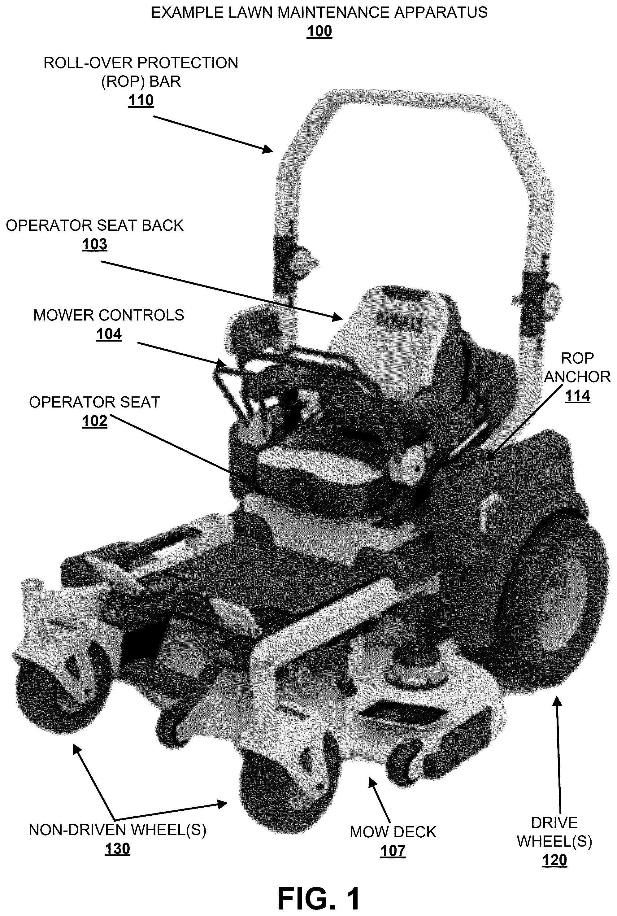Patent US12345314 Figure 1 – Mechanical infinitely variable transmission for outdoor power equipment
