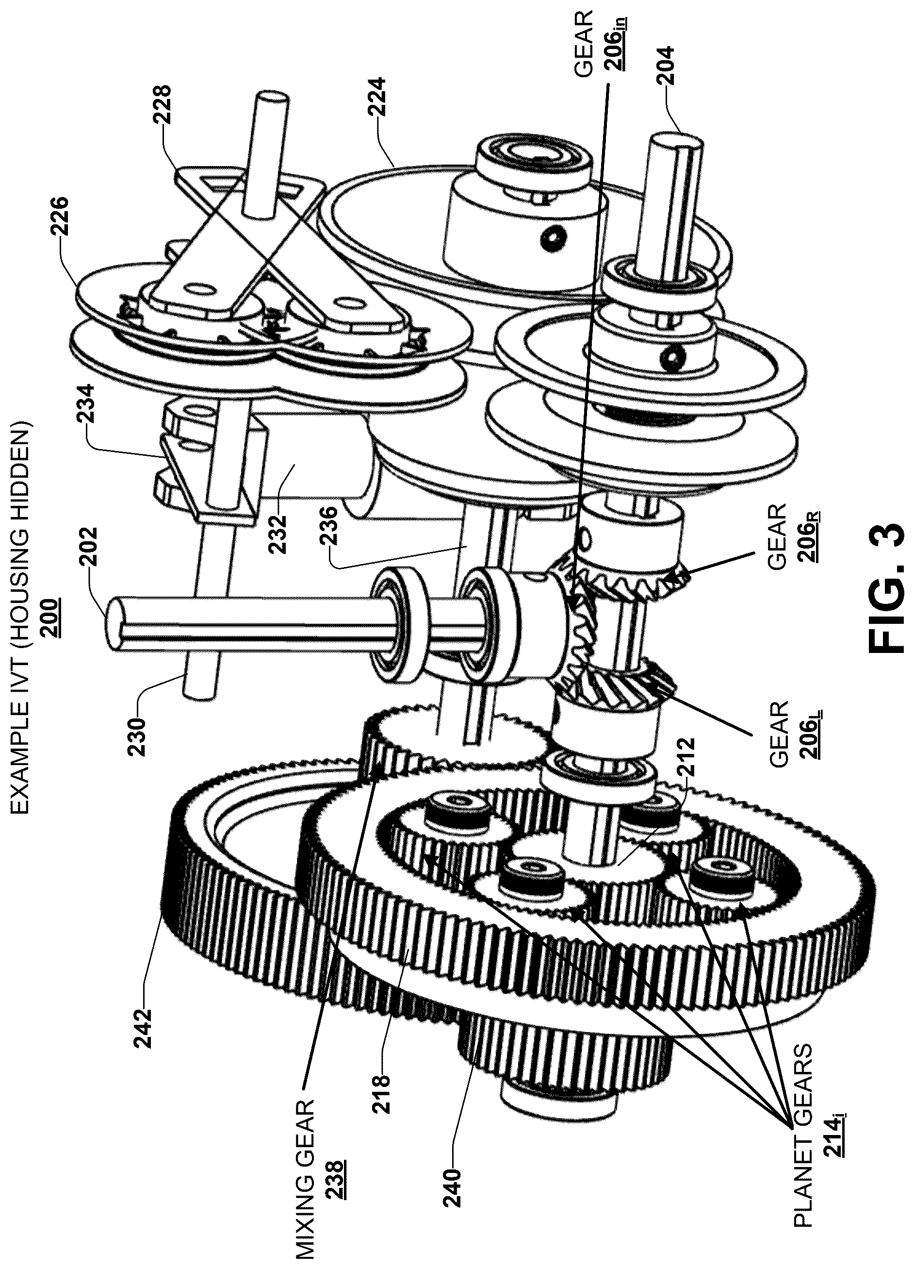 Patent US12345314 Figure 3 – Mechanical infinitely variable transmission for outdoor power equipment