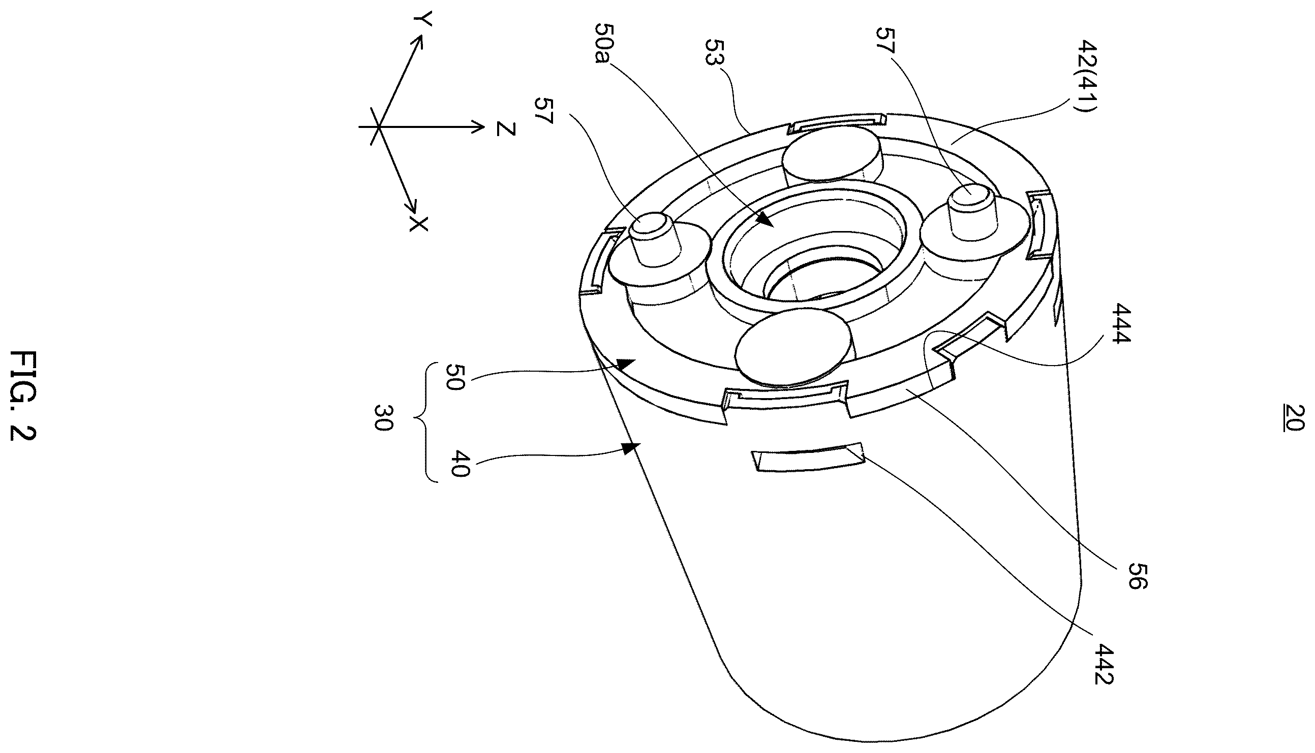 Patent US12345318 Figure 2 – Separation structure of internal gear and housing, planetary gear device and actuator