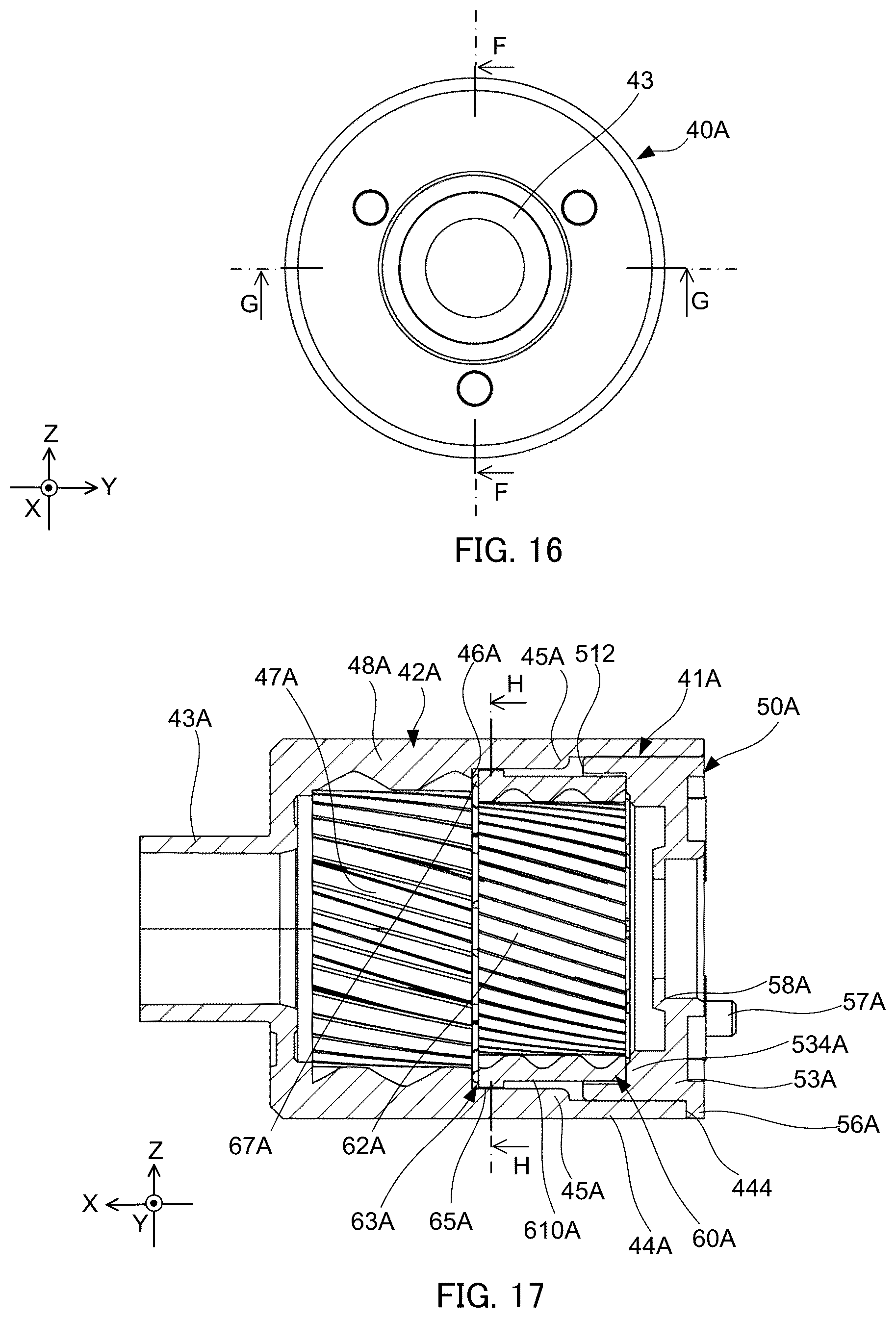 Patent US12345318 Figure 14 – Separation structure of internal gear and housing, planetary gear device and actuator