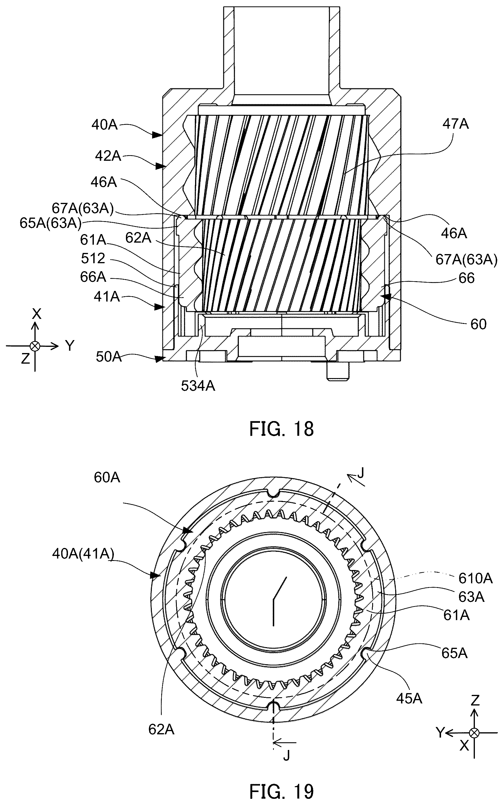 Patent US12345318 Figure 15 – Separation structure of internal gear and housing, planetary gear device and actuator