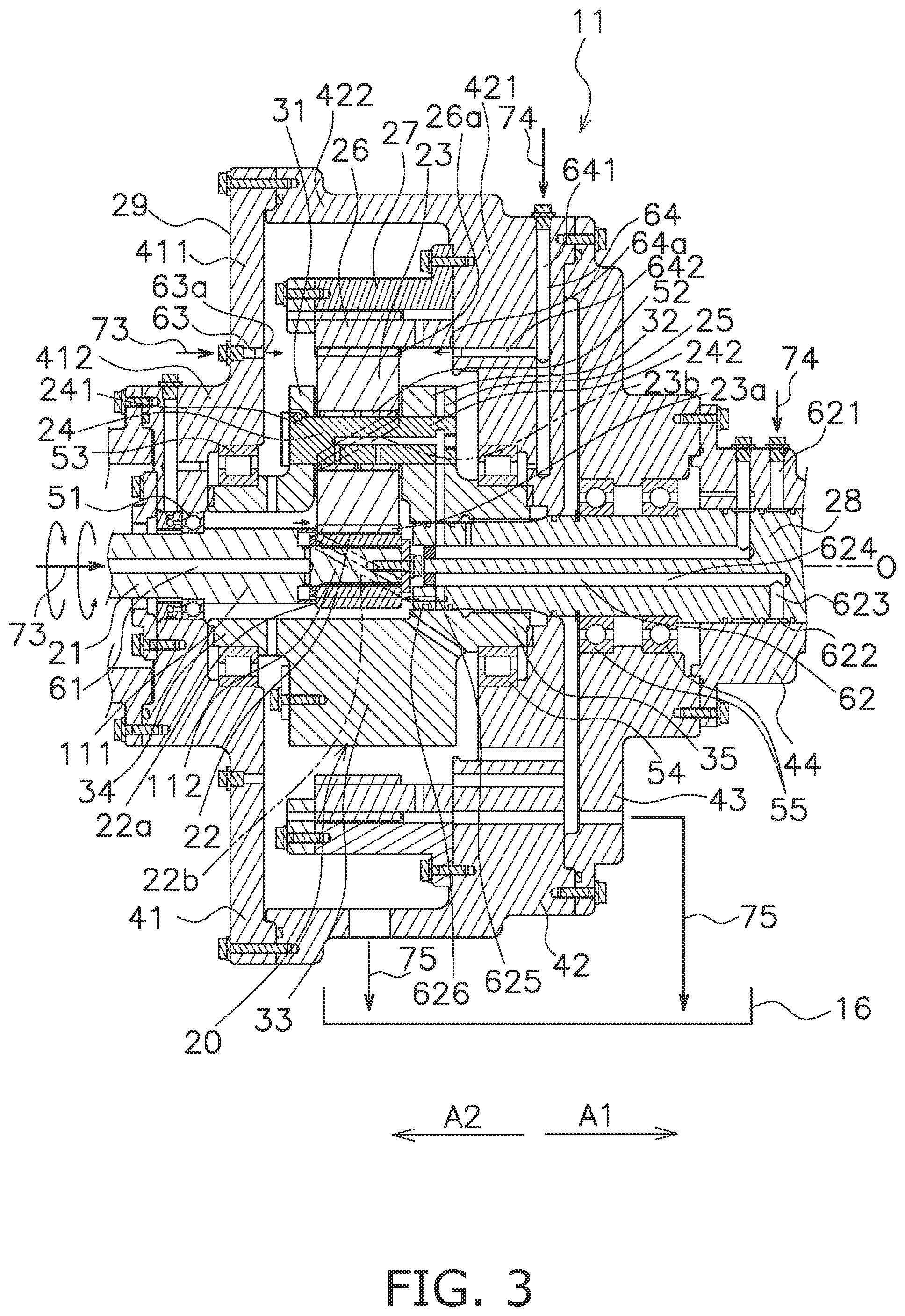 Patent US12345322 Figure 3 – Planetary gear mechanism