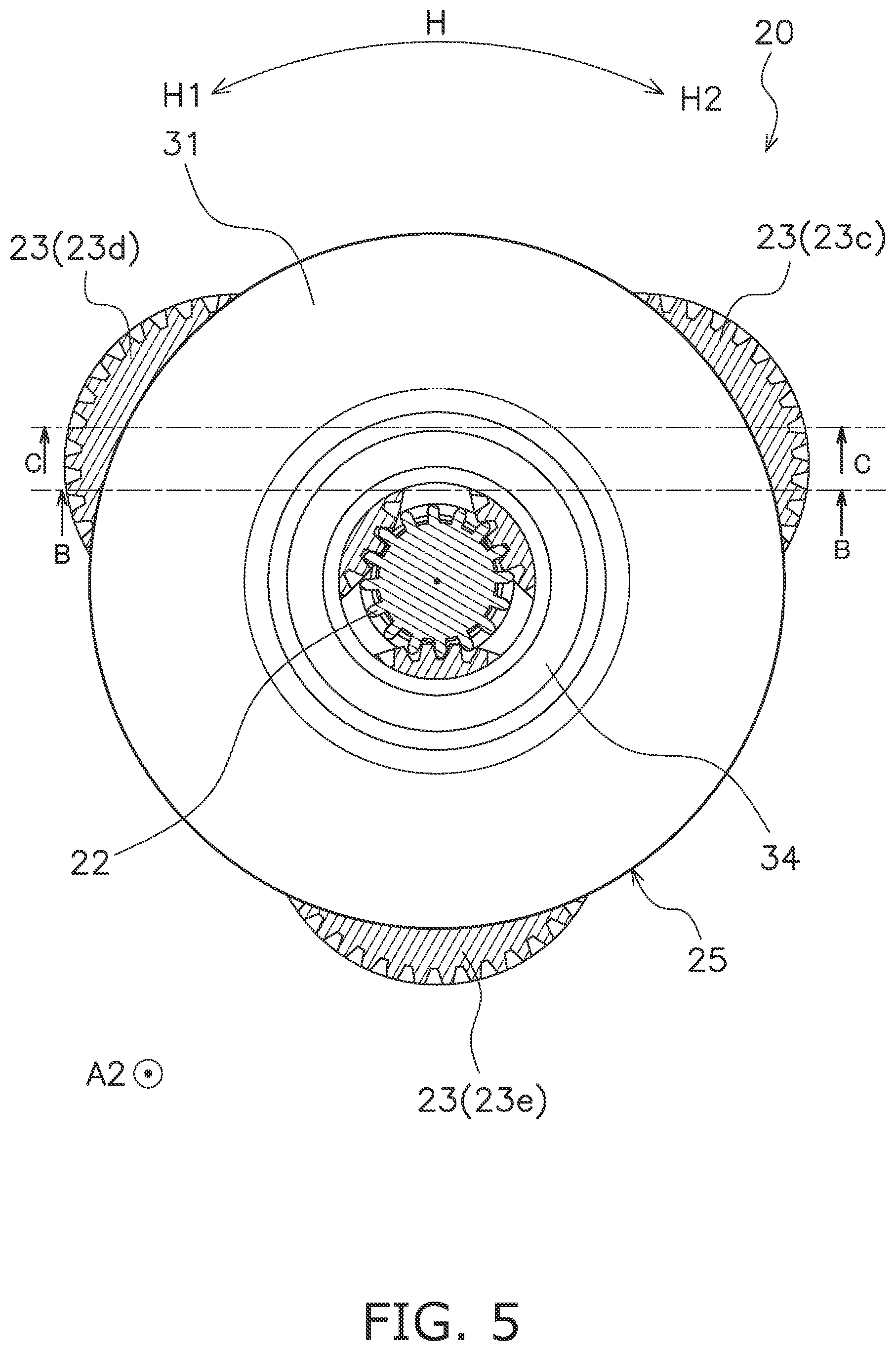 Patent US12345322 Figure 5 – Planetary gear mechanism