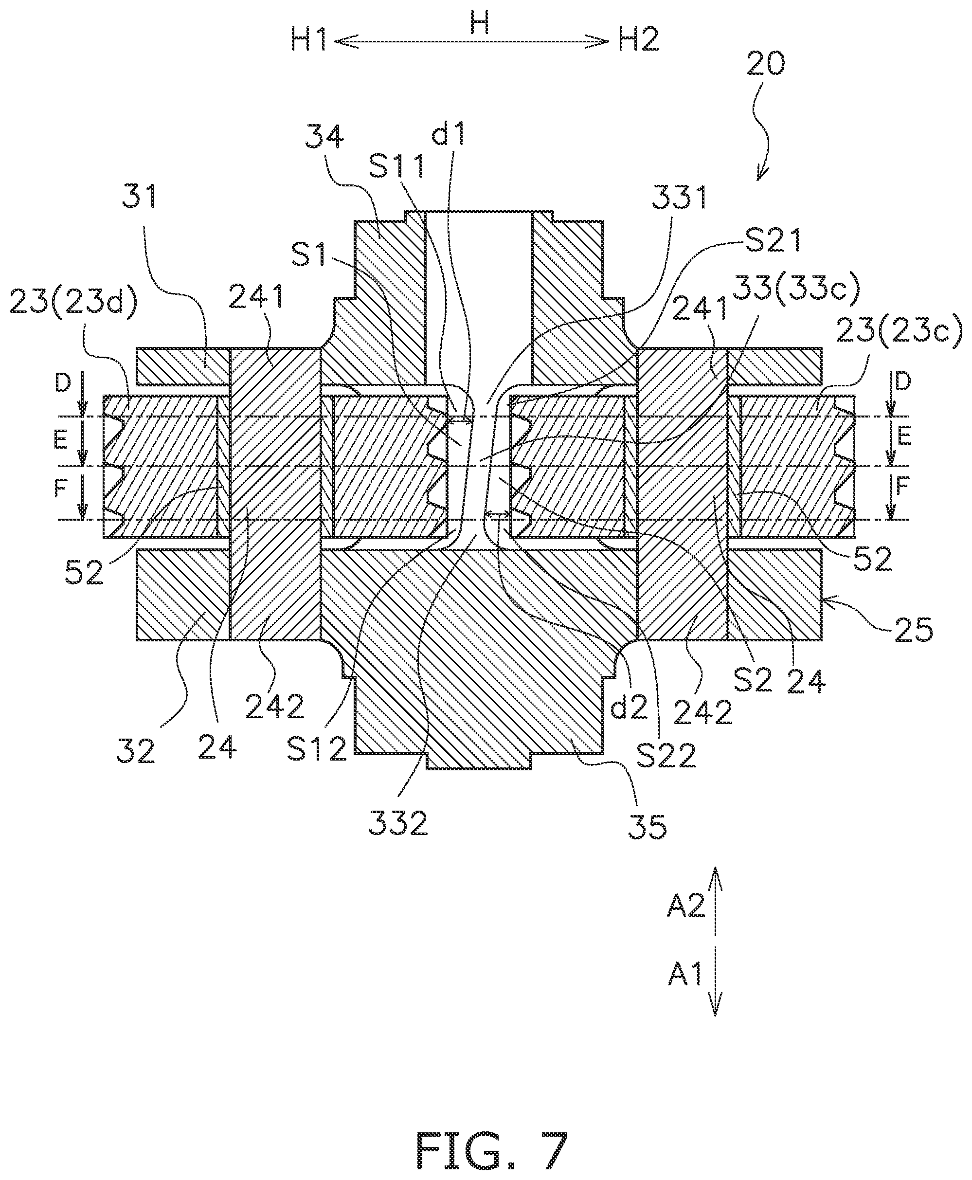 Patent US12345322 Figure 7 – Planetary gear mechanism