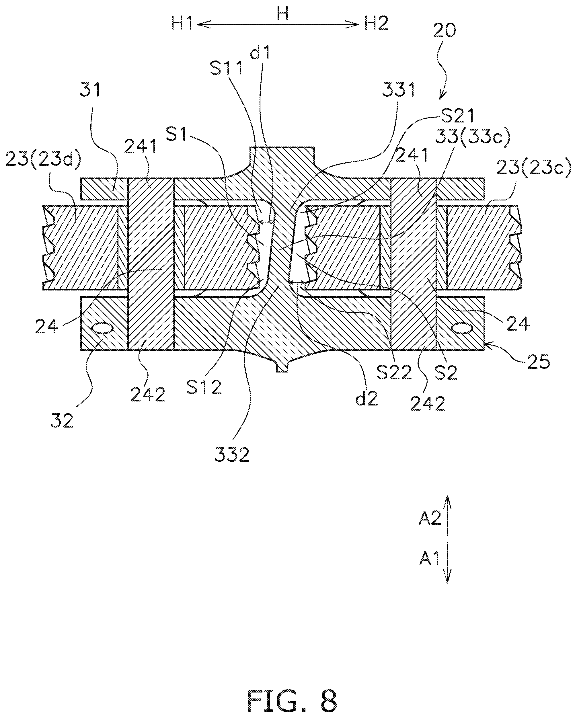 Patent US12345322 Figure 8 – Planetary gear mechanism
