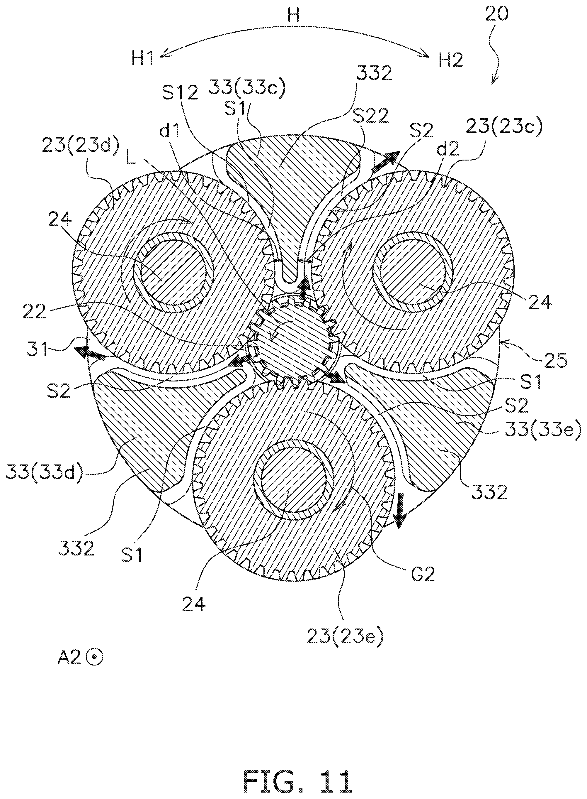 Patent US12345322 Figure 11 – Planetary gear mechanism
