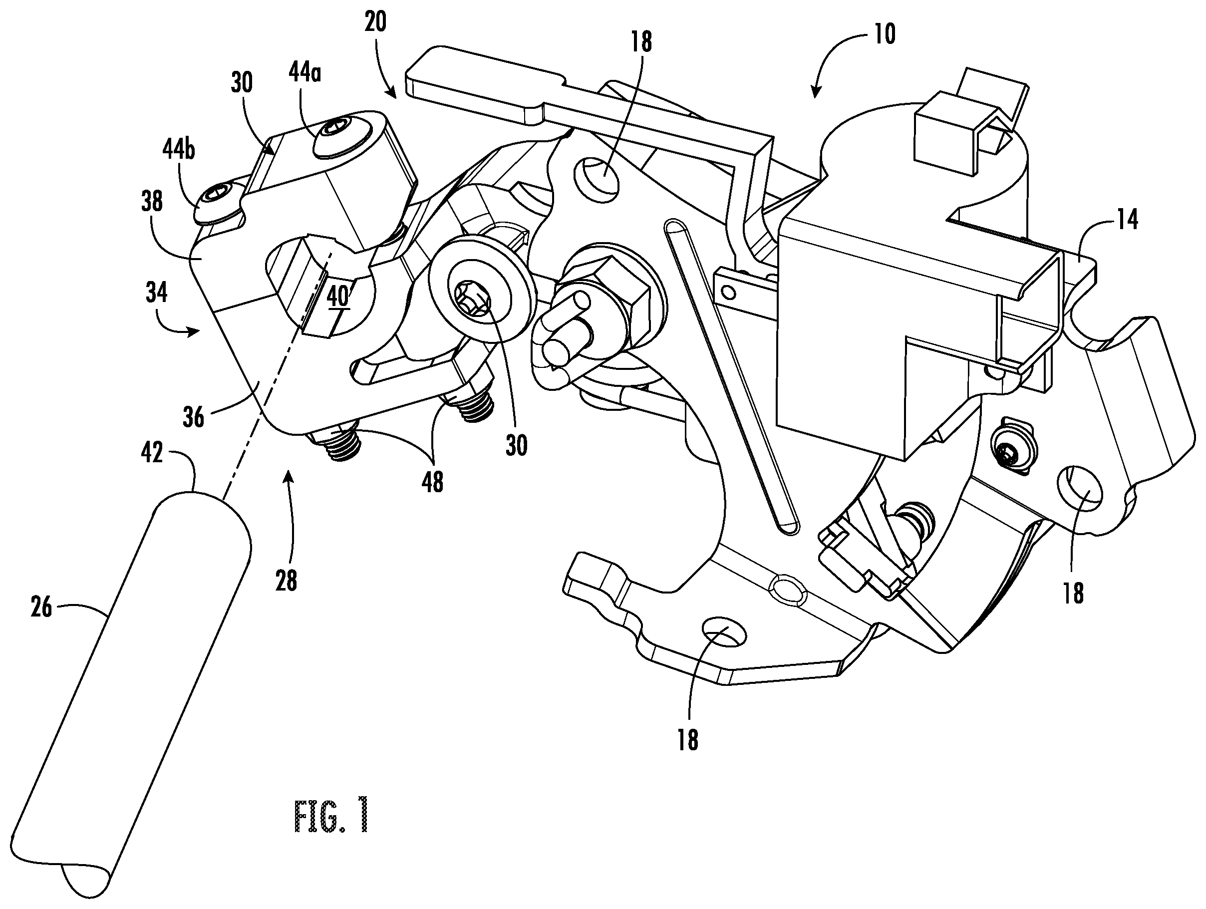 Patent US12345325 — Gearshift assembly — Figure 1