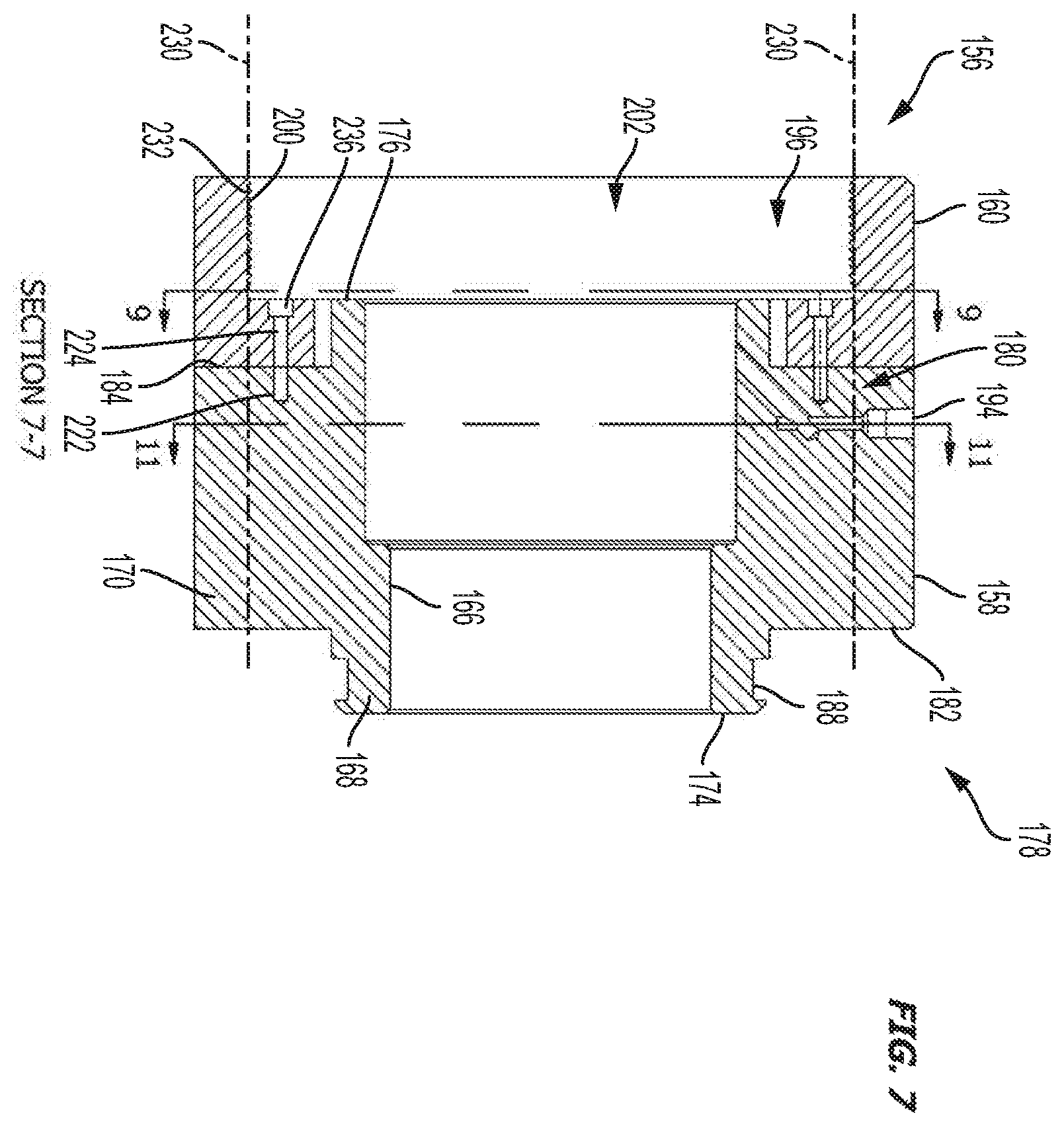 Patent US12345334 Figure 7 – Hydraulic fluid pump and stuffing box assembly for same