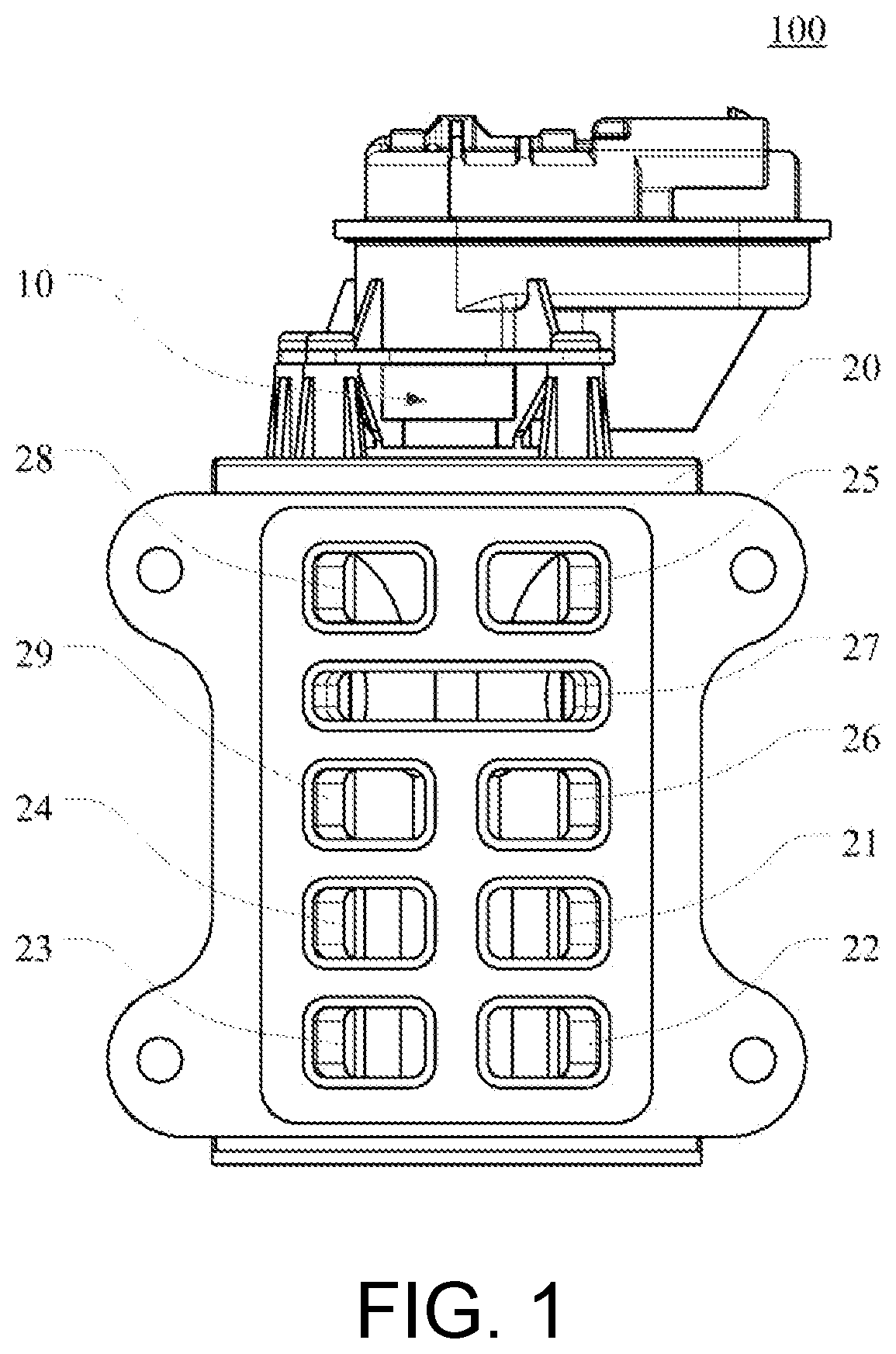 Patent US12345340 — Multi-way valve — Figure 1